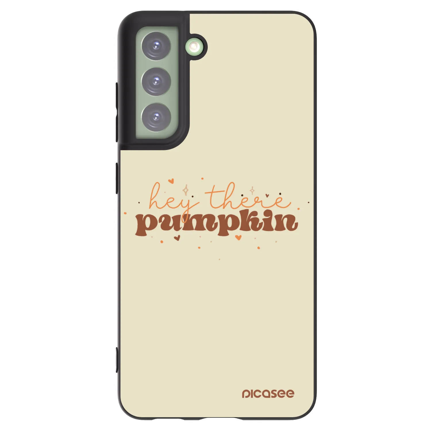 Picasee silikonowe czarne etui na Samsung Galaxy S21 FE 5G - Hey there pumpkin