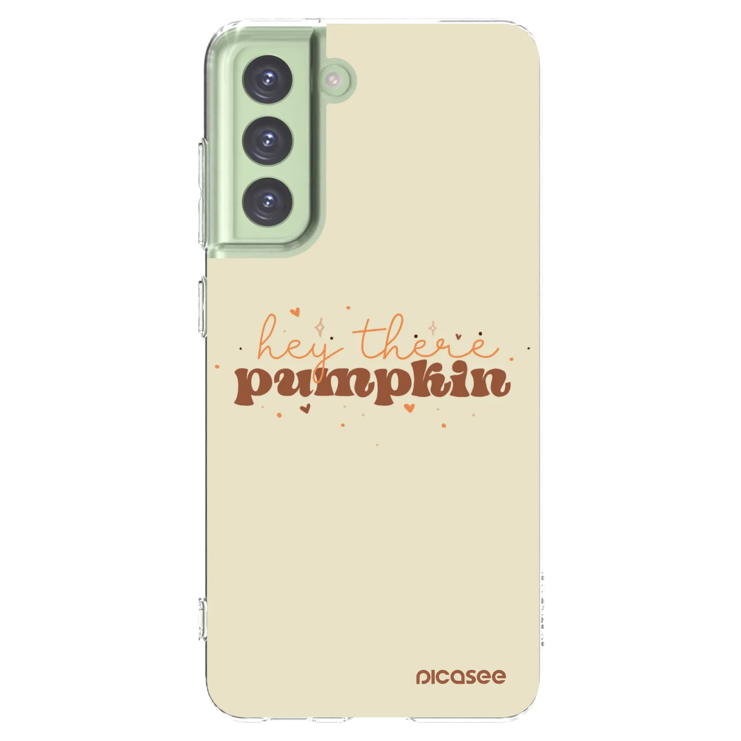 Picasee silikonowe przeźroczyste etui na Samsung Galaxy S21 FE 5G - Hey there pumpkin