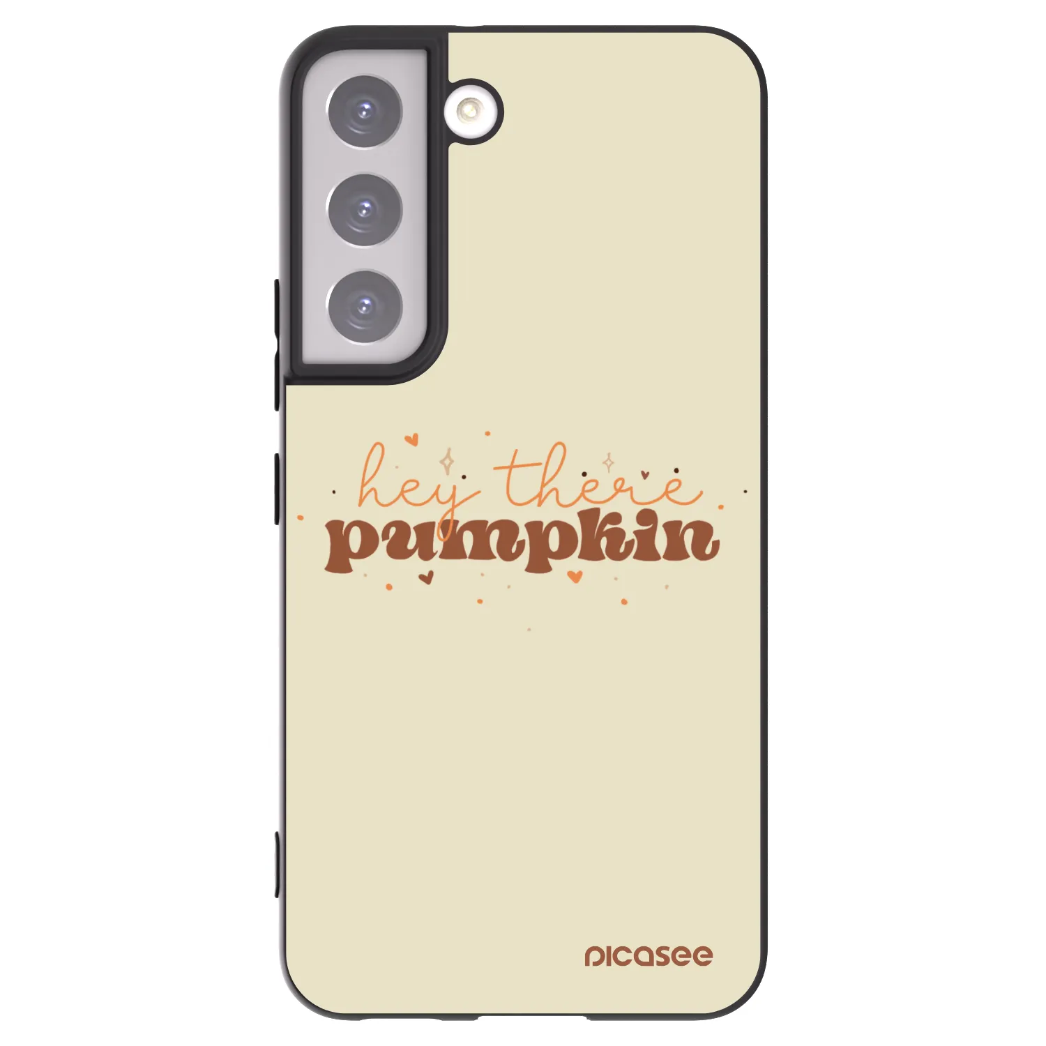 Picasee silikonowe czarne etui na Samsung Galaxy S22 5G - Hey there pumpkin