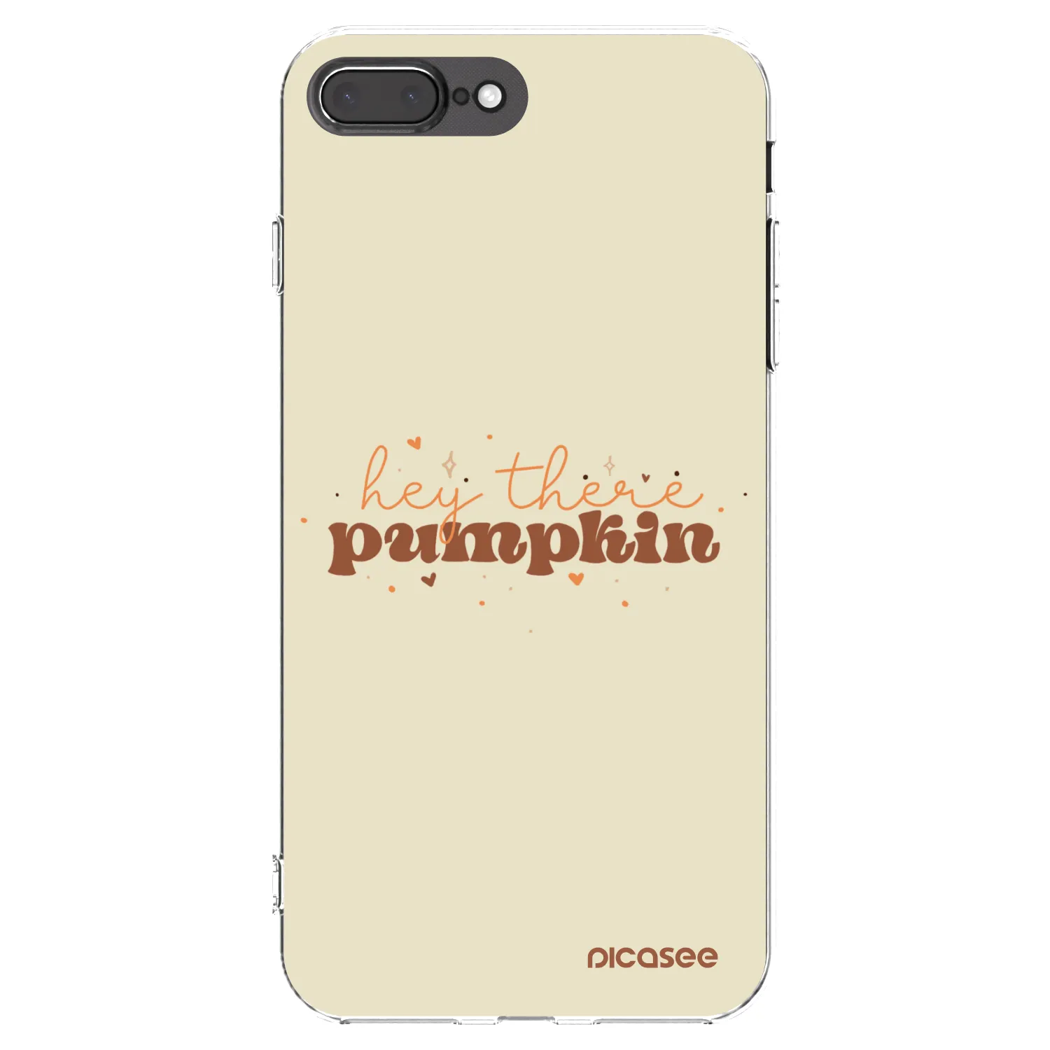Picasee silikonowe przeźroczyste etui na Apple iPhone 7 Plus - Hey there pumpkin