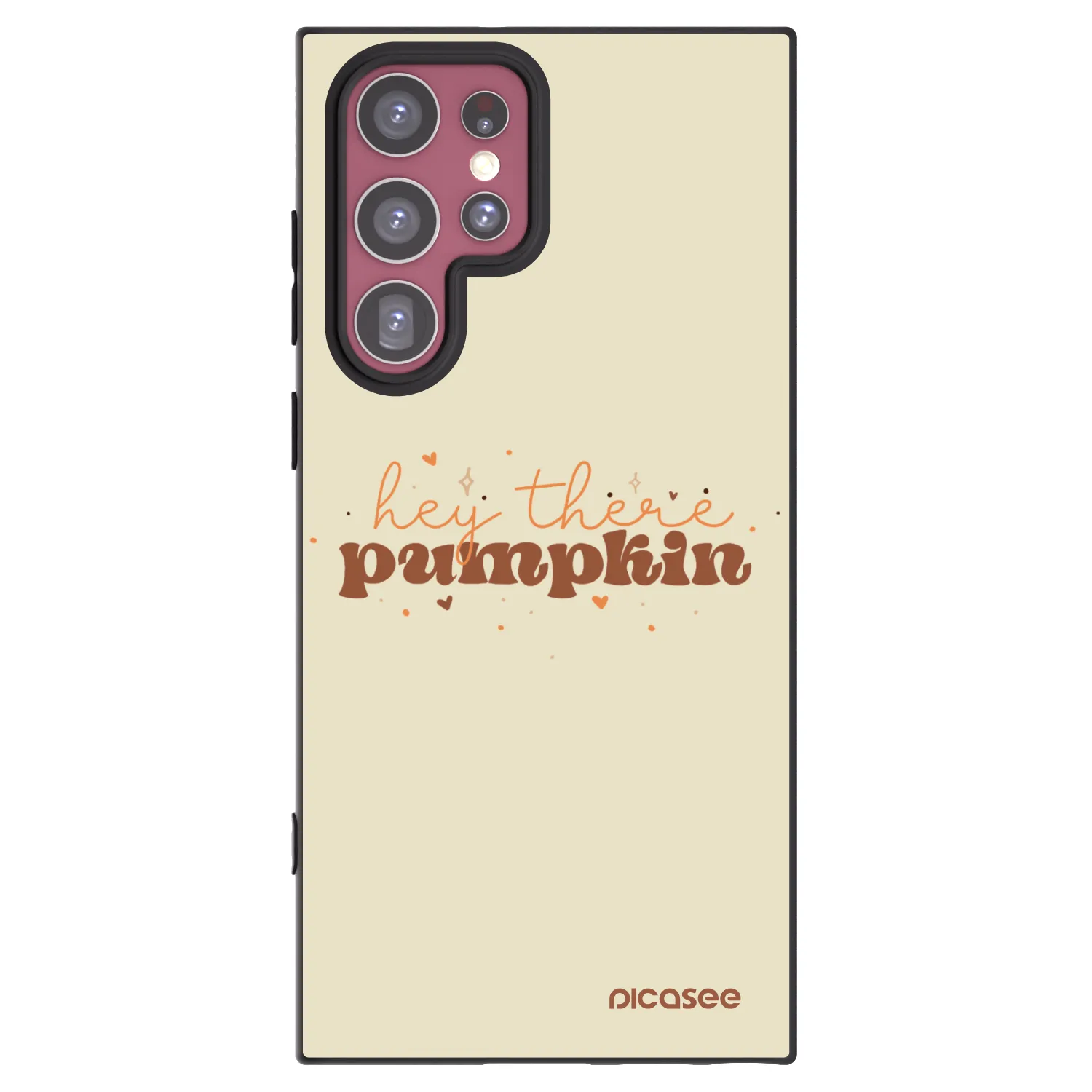 Picasee silikonowe czarne etui na Samsung Galaxy S22 Ultra 5G - Hey there pumpkin