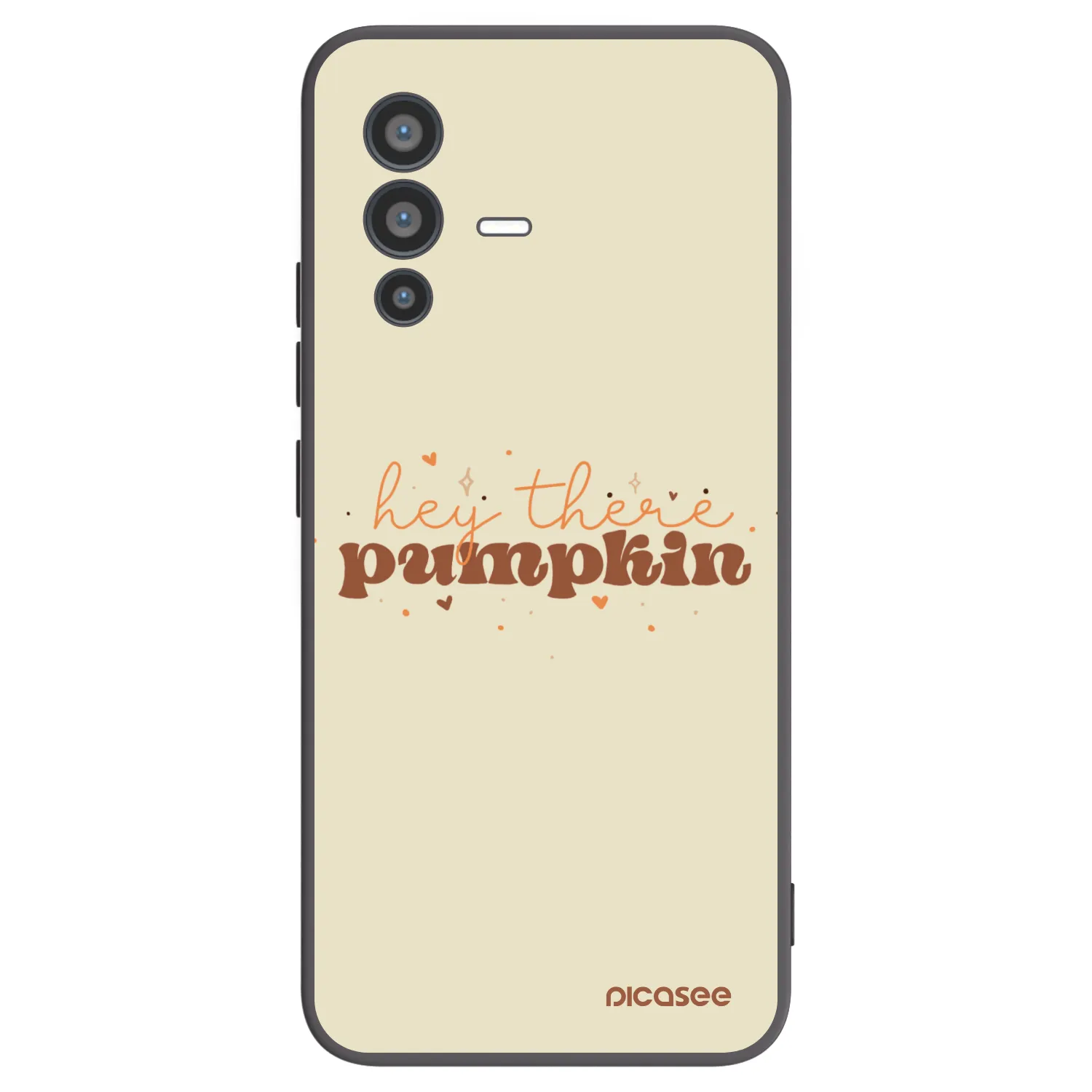 Picasee silikonowe czarne etui na Vivo V23 5G - Hey there pumpkin