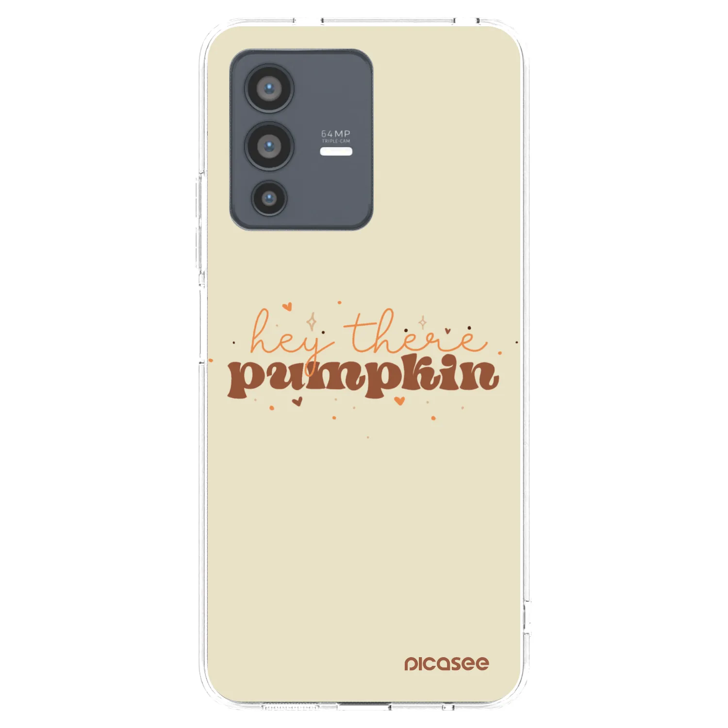 Picasee silikonowe przeźroczyste etui na Vivo V23 5G - Hey there pumpkin