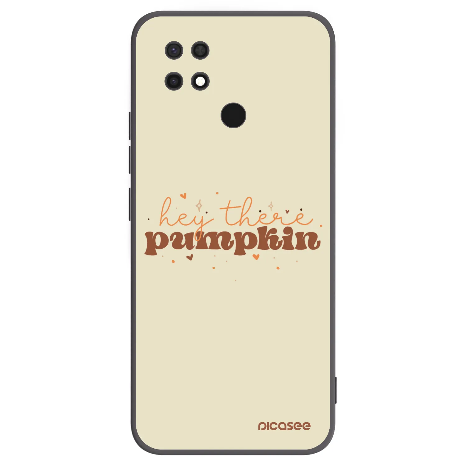 Picasee silikonowe czarne etui na Xiaomi Redmi 10C - Hey there pumpkin