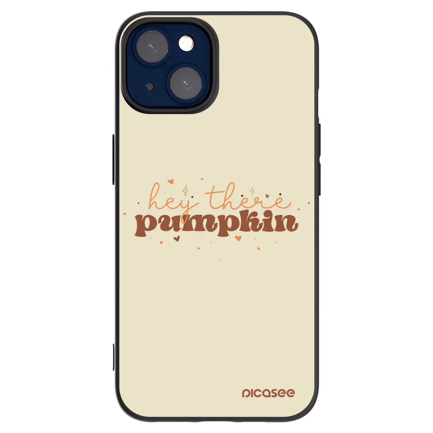 Picasee silikonowe czarne etui na Apple iPhone 14 - Hey there pumpkin