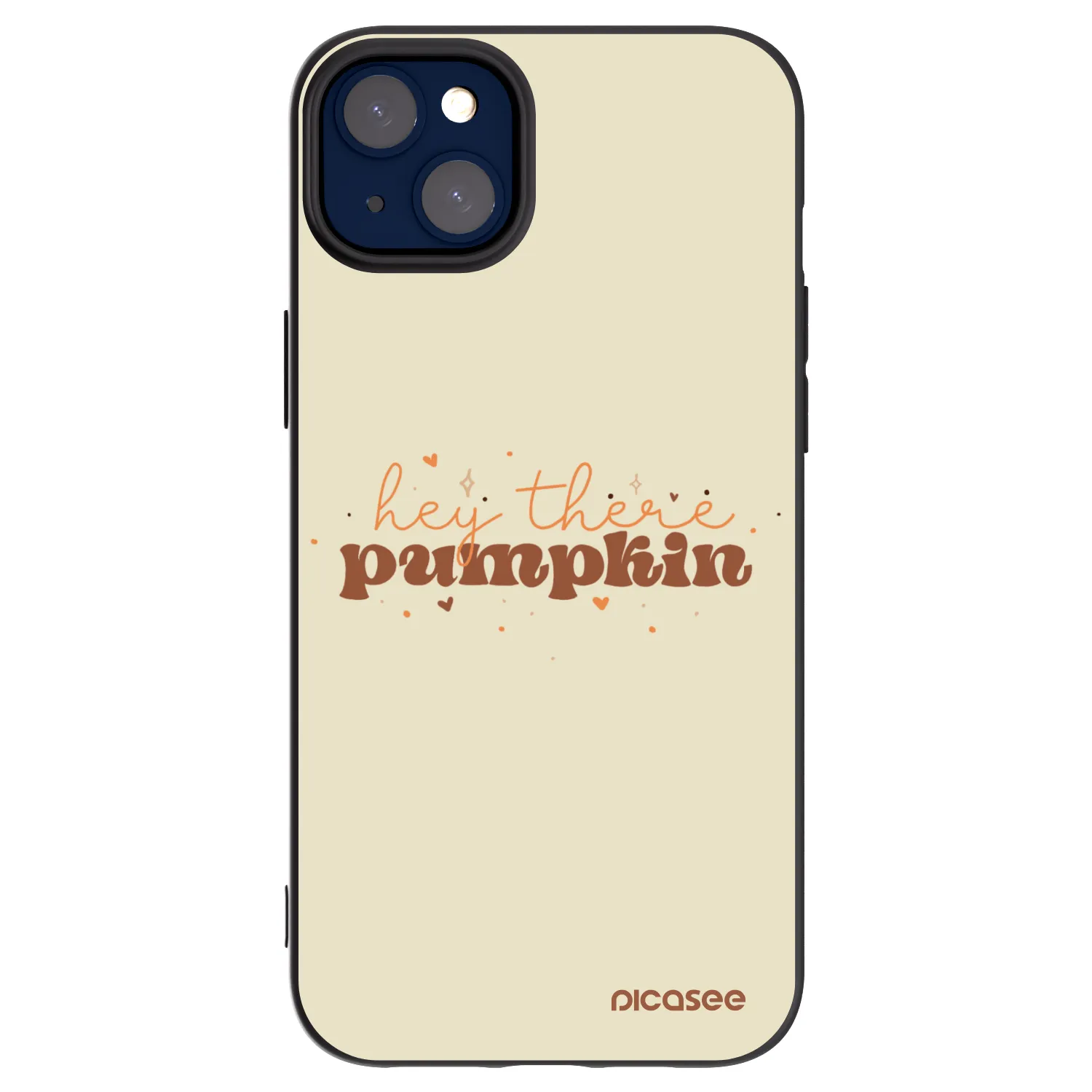 Picasee silikonowe czarne etui na Apple iPhone 14 Plus - Hey there pumpkin