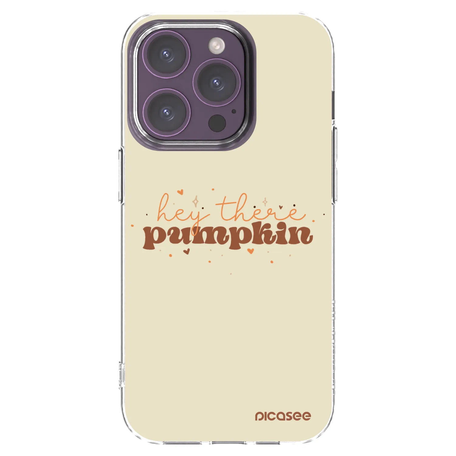 Picasee silikonowe przeźroczyste etui na Apple iPhone 14 Pro - Hey there pumpkin