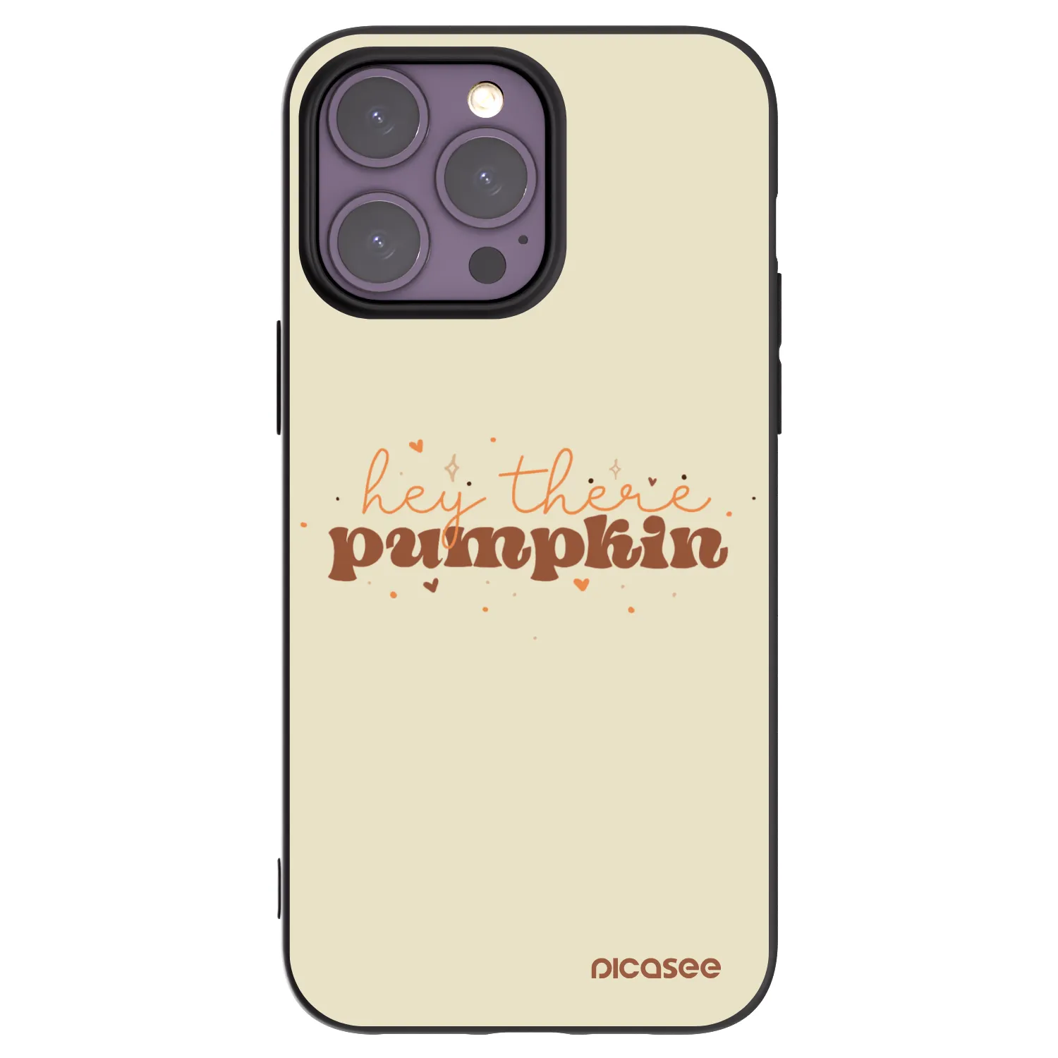Picasee silikonowe czarne etui na Apple iPhone 14 Pro Max - Hey there pumpkin