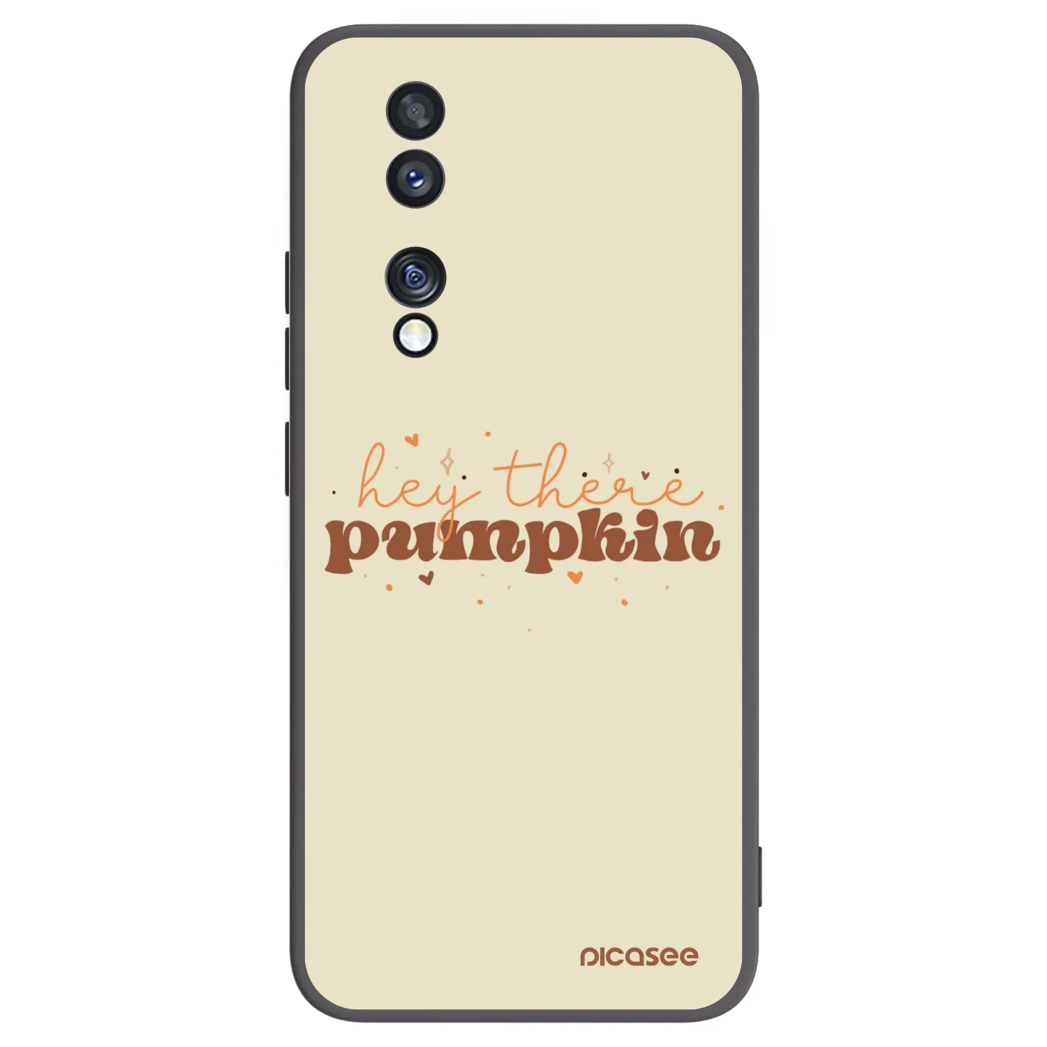 Picasee silikonowe czarne etui na Honor 70 - Hey there pumpkin