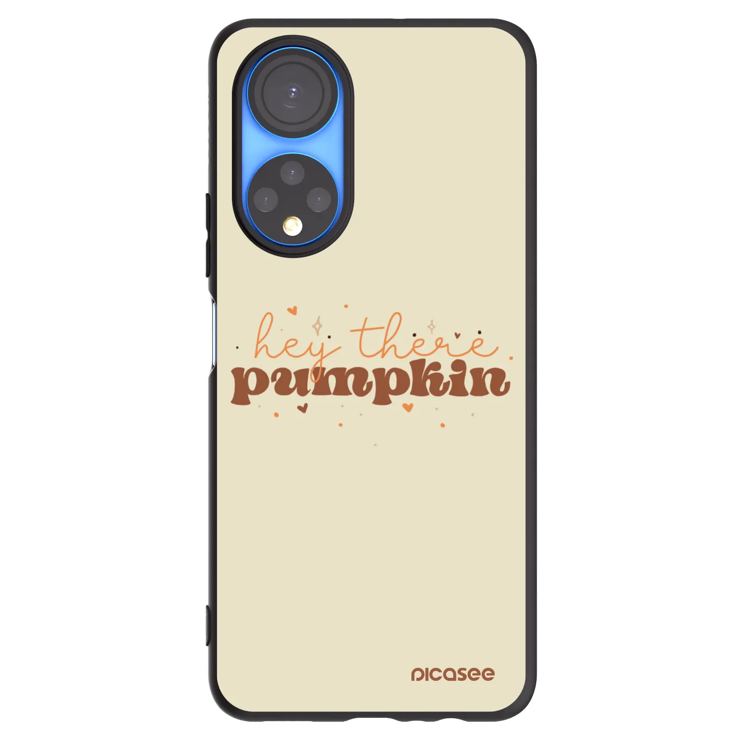 Picasee silikonowe czarne etui na Honor X7 - Hey there pumpkin
