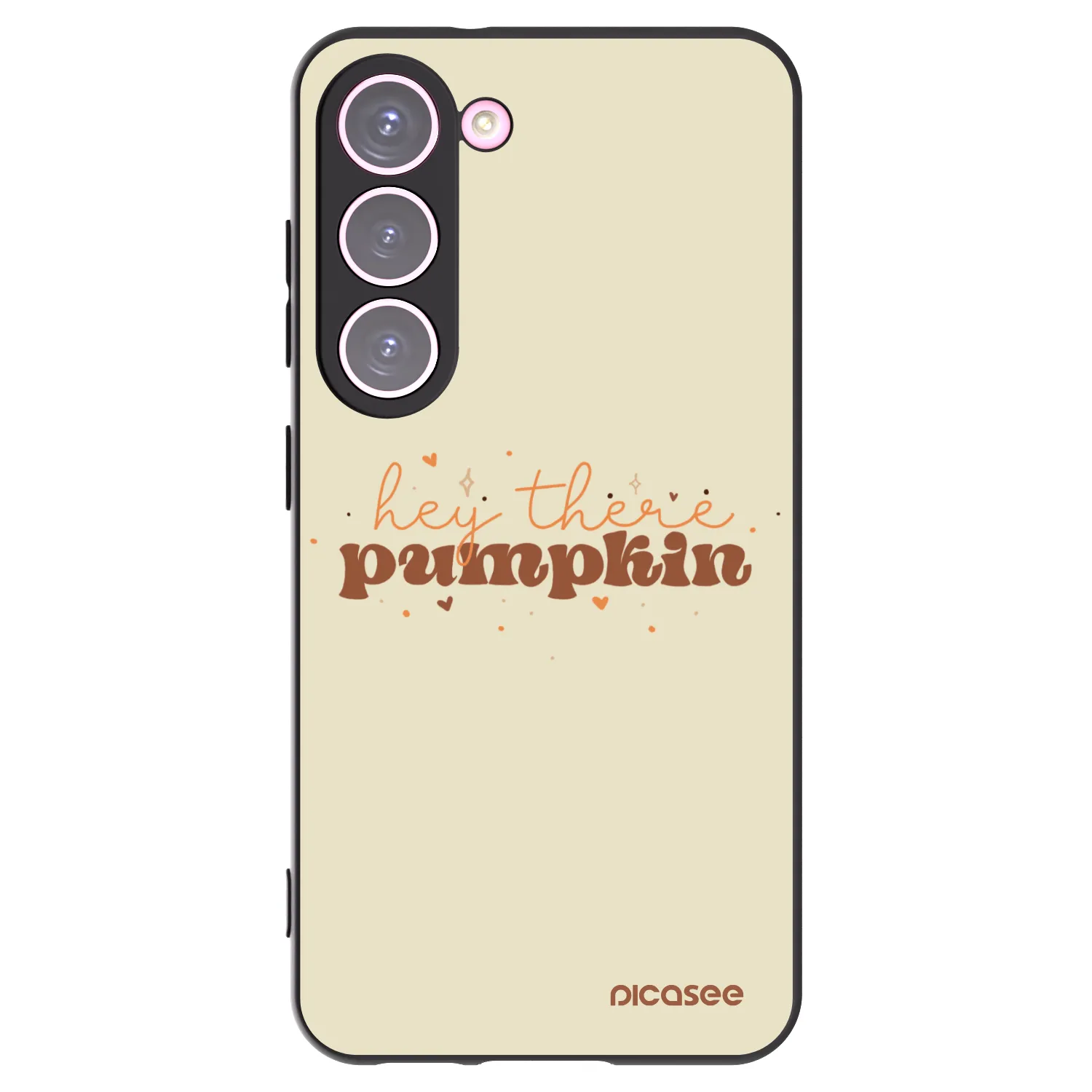 Picasee silikonowe czarne etui na Samsung Galaxy S23 5G - Hey there pumpkin