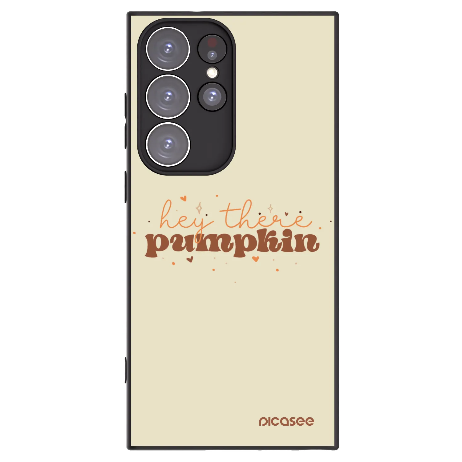 Picasee silikonowe czarne etui na Samsung Galaxy S23 Ultra 5G - Hey there pumpkin