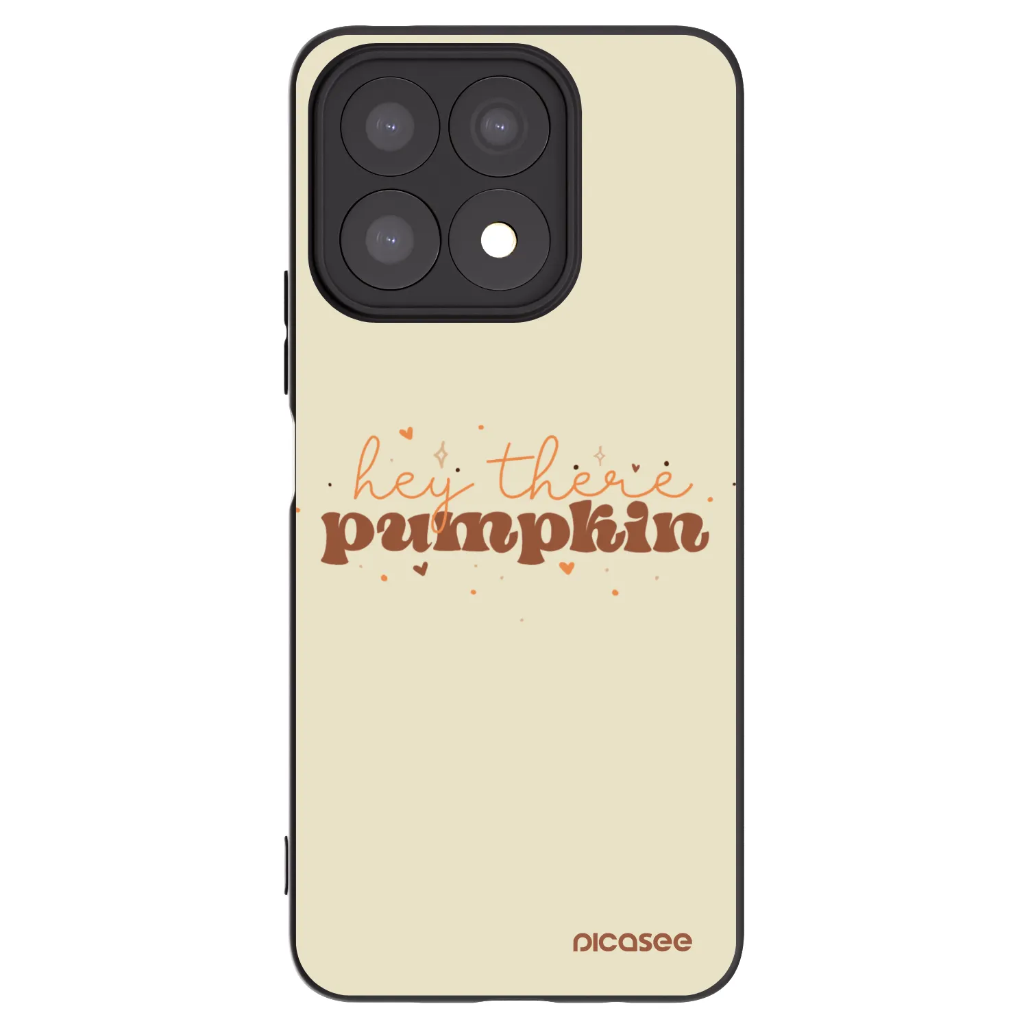Picasee silikonowe czarne etui na Honor X8a - Hey there pumpkin