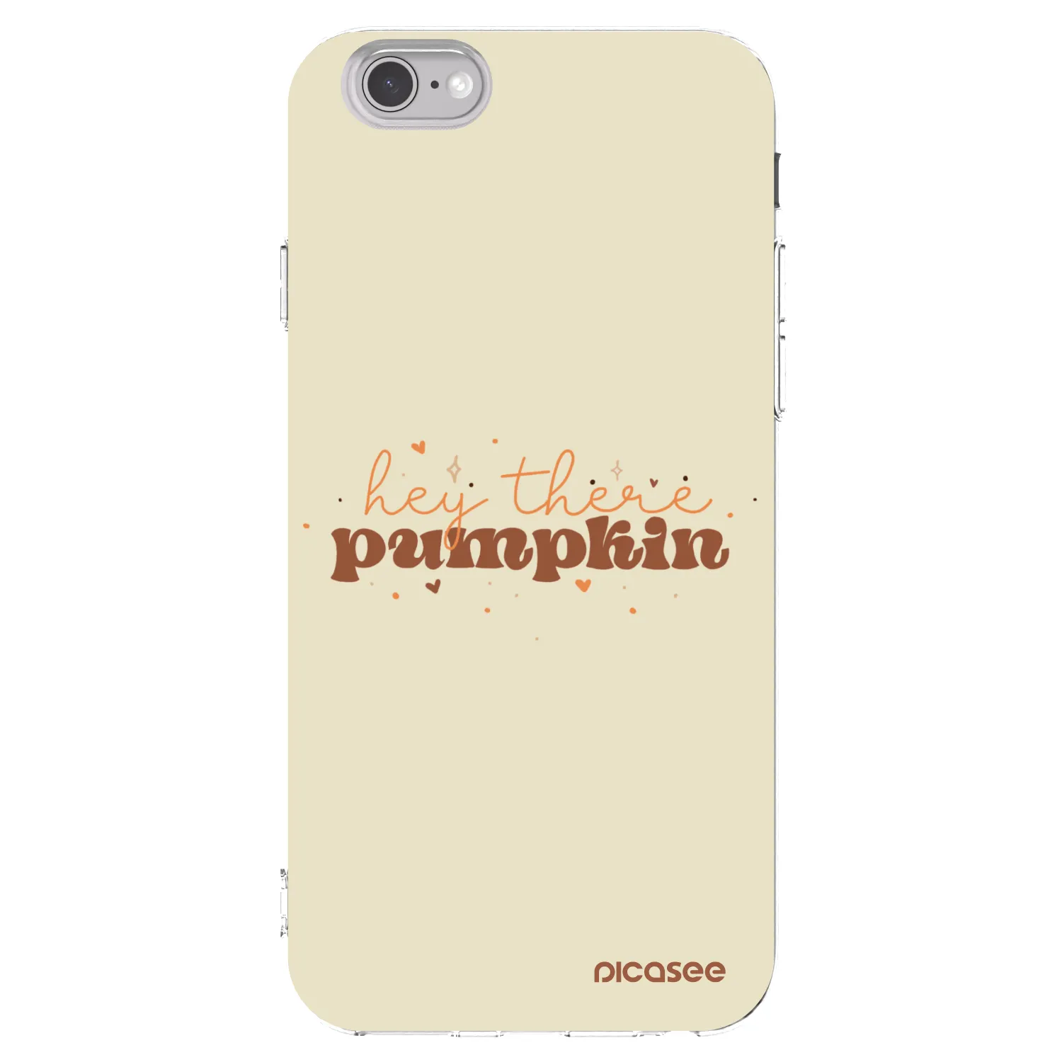 Picasee silikonowe przeźroczyste etui na Apple iPhone 6/6S - Hey there pumpkin