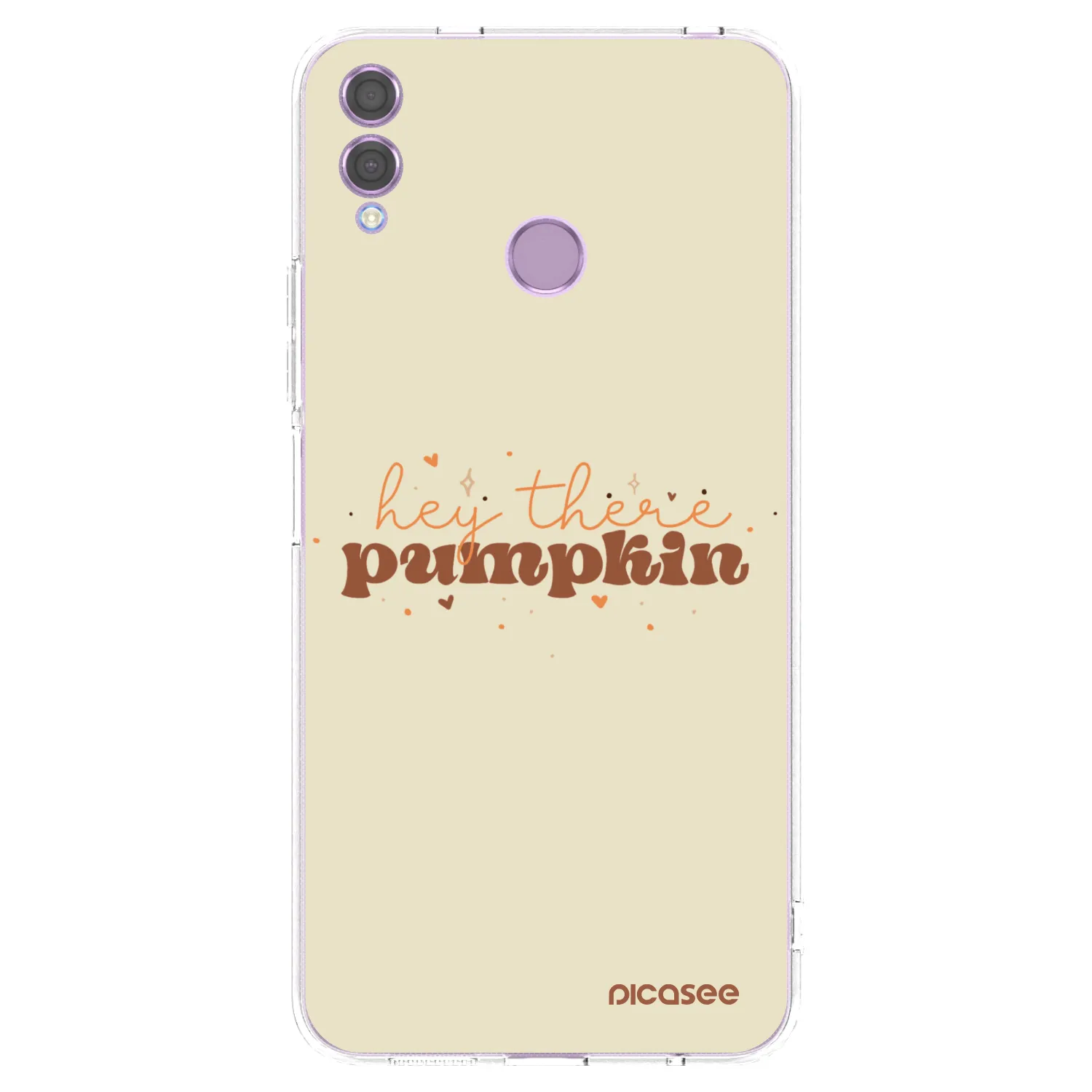 Picasee silikonowe przeźroczyste etui na Honor 8X - Hey there pumpkin