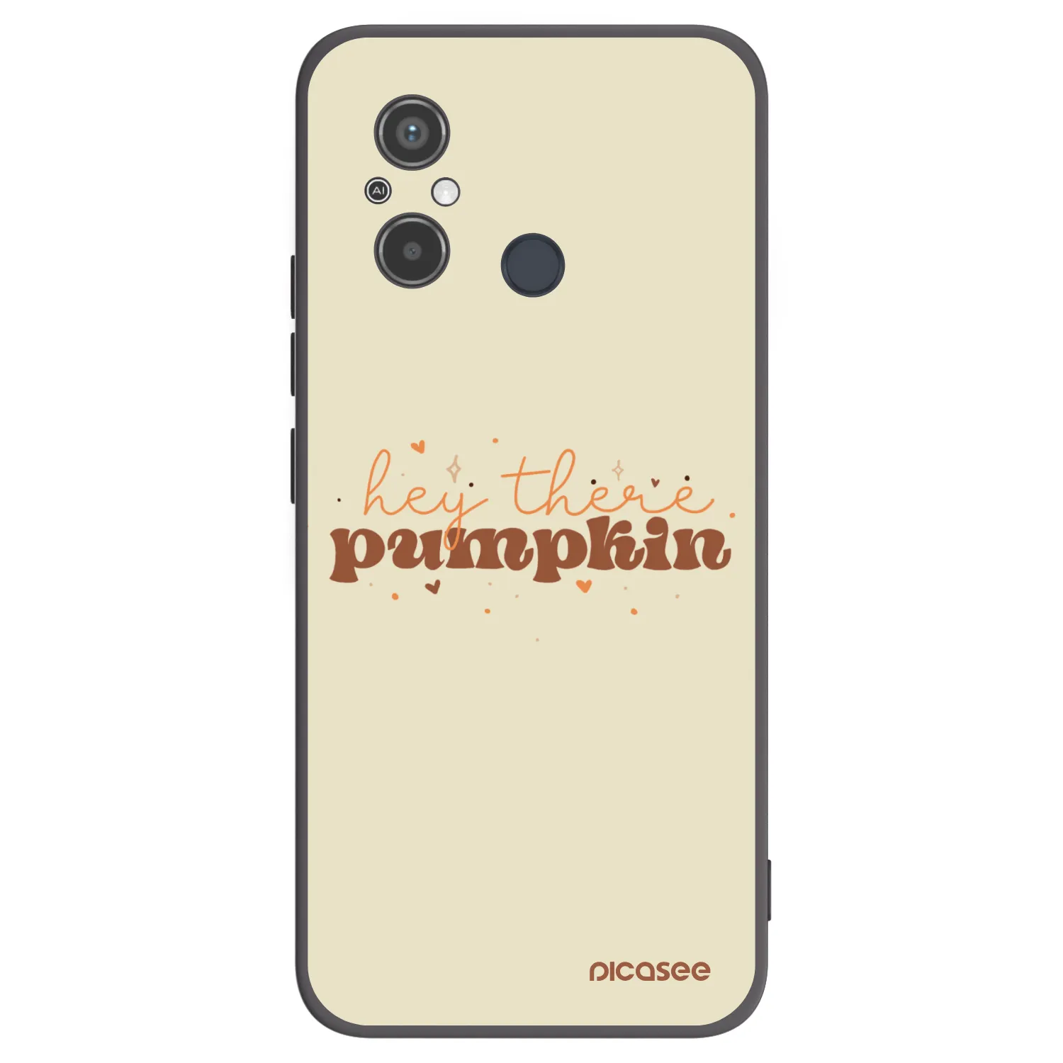 Picasee silikonowe czarne etui na Xiaomi Redmi 12C - Hey there pumpkin