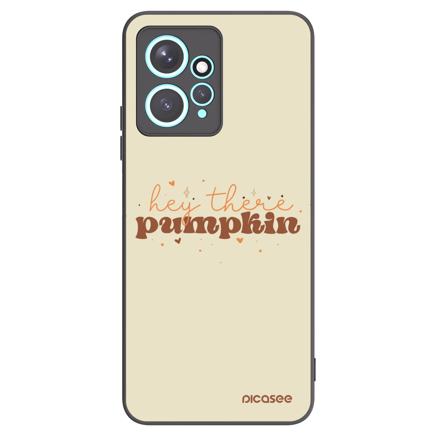 Picasee silikonowe czarne etui na Xiaomi Redmi Note 12 4G - Hey there pumpkin
