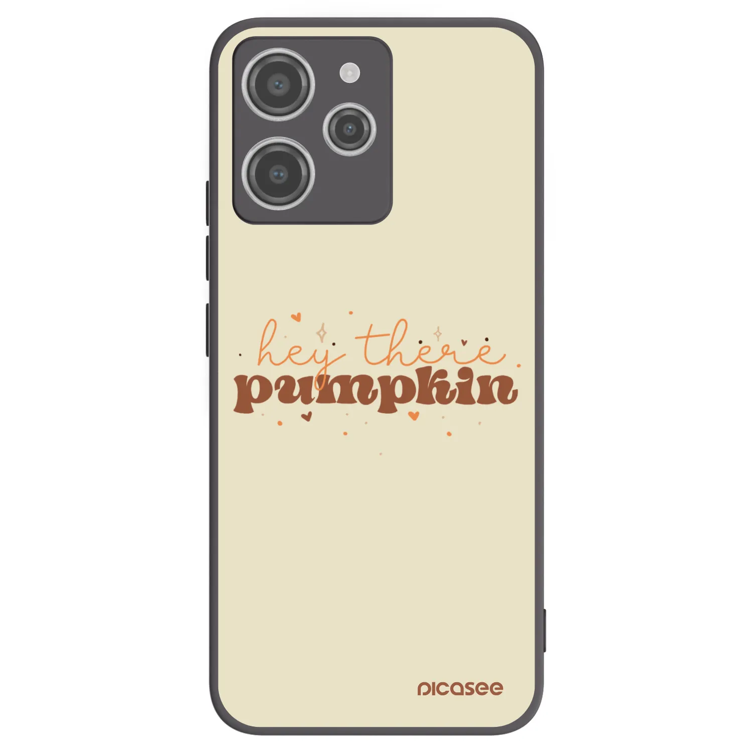 Picasee silikonowe czarne etui na Xiaomi Redmi 12 4G - Hey there pumpkin