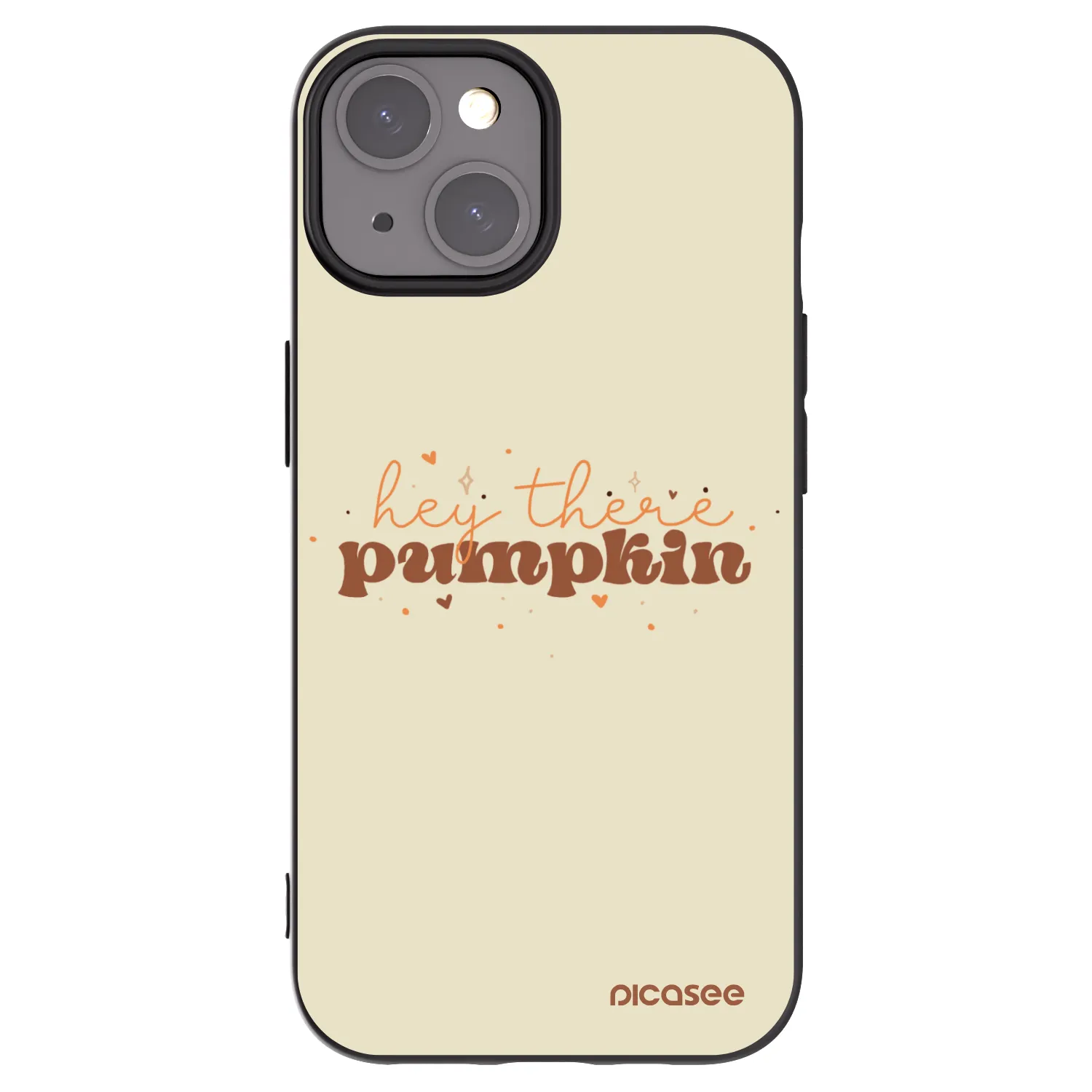 Picasee silikonowe czarne etui na Apple iPhone 15 - Hey there pumpkin