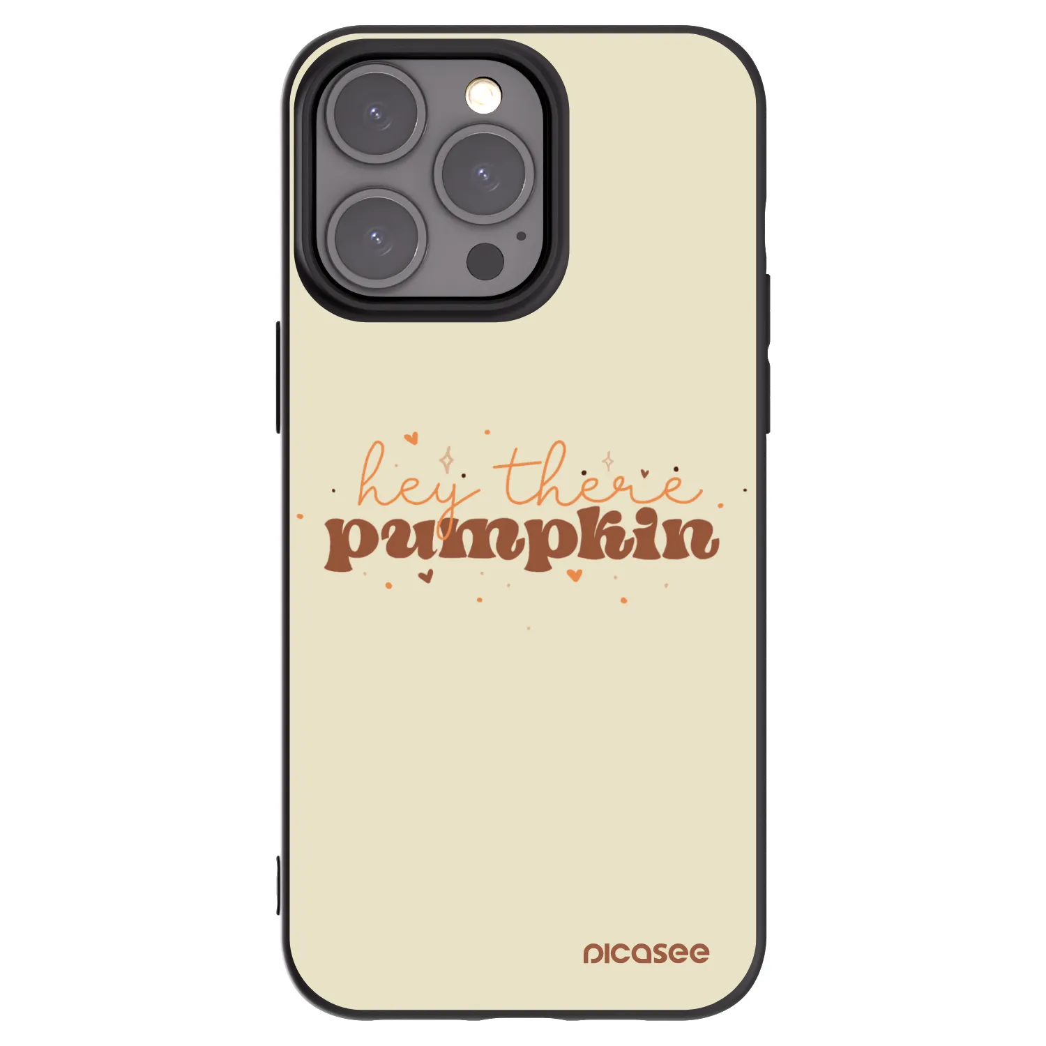 Picasee silikonowe czarne etui na Apple iPhone 15 Pro Max - Hey there pumpkin