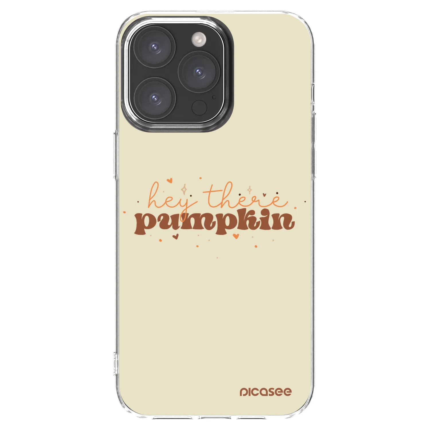 Picasee silikonowe przeźroczyste etui na Apple iPhone 15 Pro Max - Hey there pumpkin