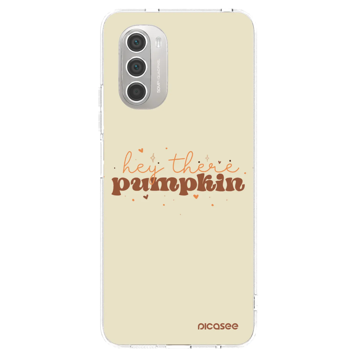 Picasee silikonowe przeźroczyste etui na Motorola Moto G51 - Hey there pumpkin