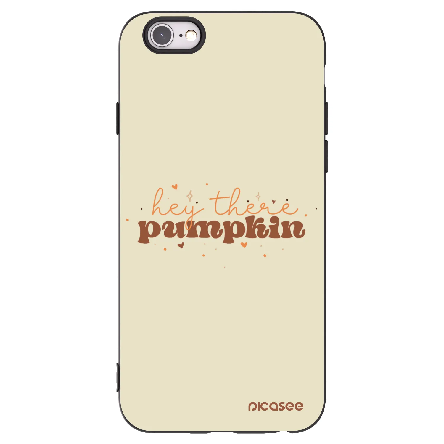 Picasee silikonowe czarne etui na Apple iPhone 6/6S - Hey there pumpkin