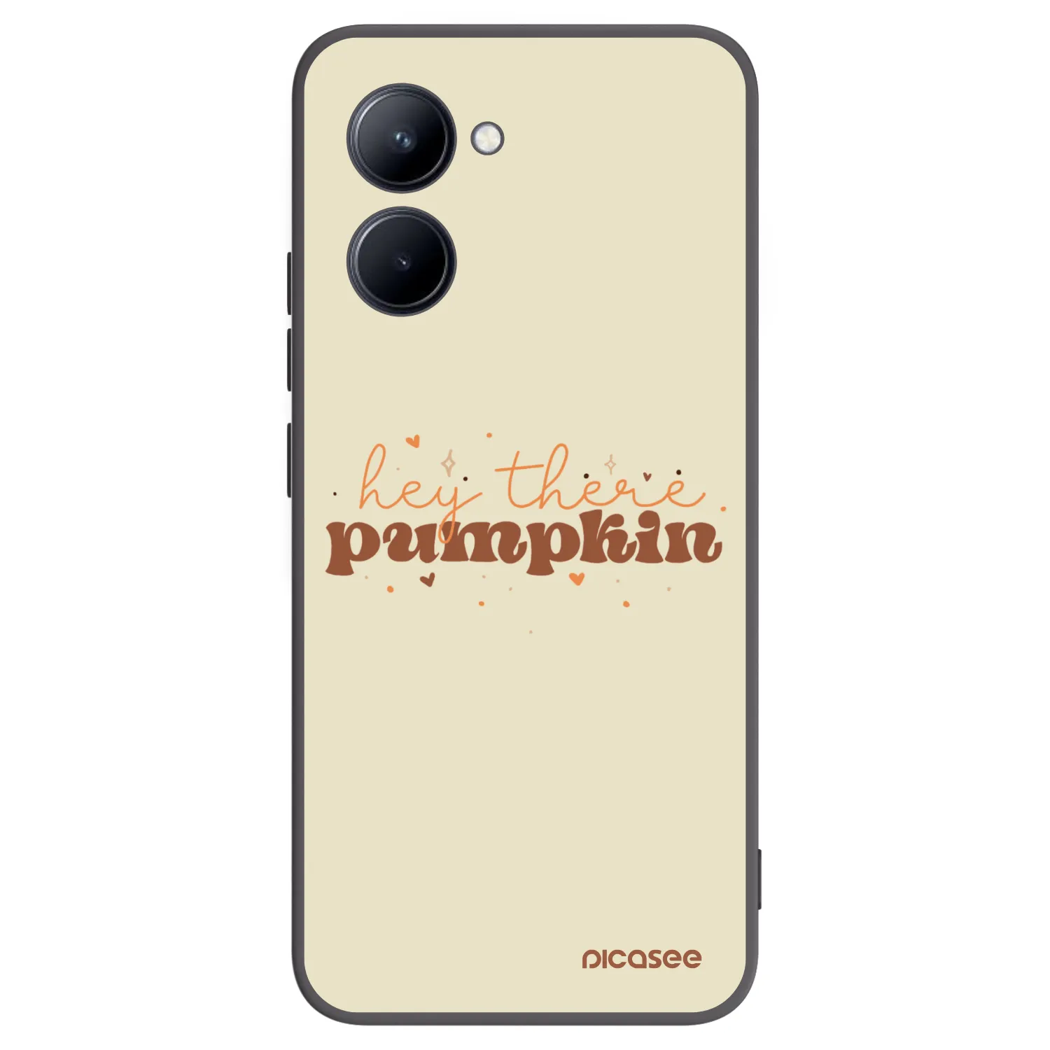Picasee silikonowe czarne etui na Realme C33 (2023) - Hey there pumpkin