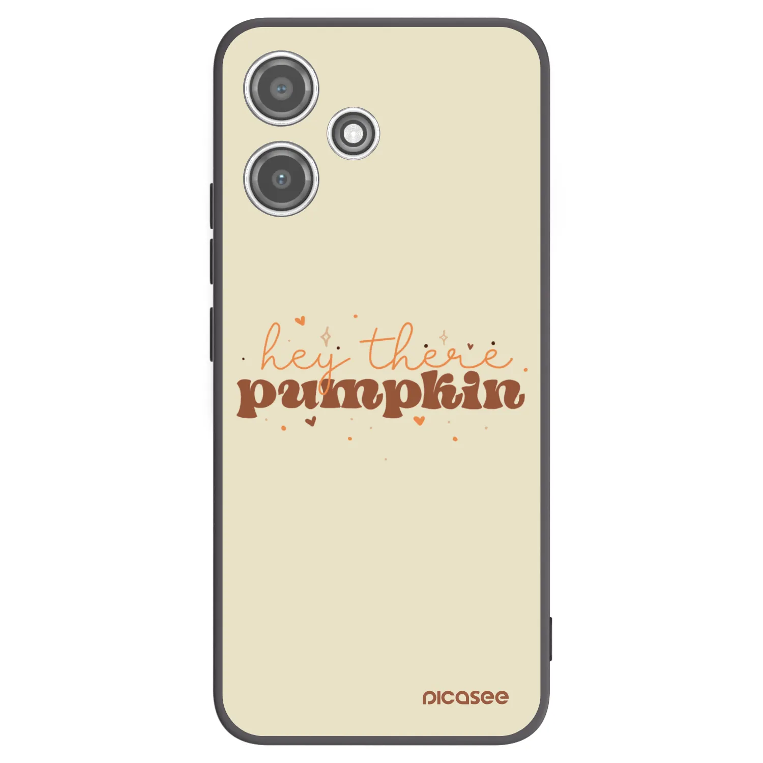 Picasee silikonowe czarne etui na Xiaomi Redmi 12 5G - Hey there pumpkin