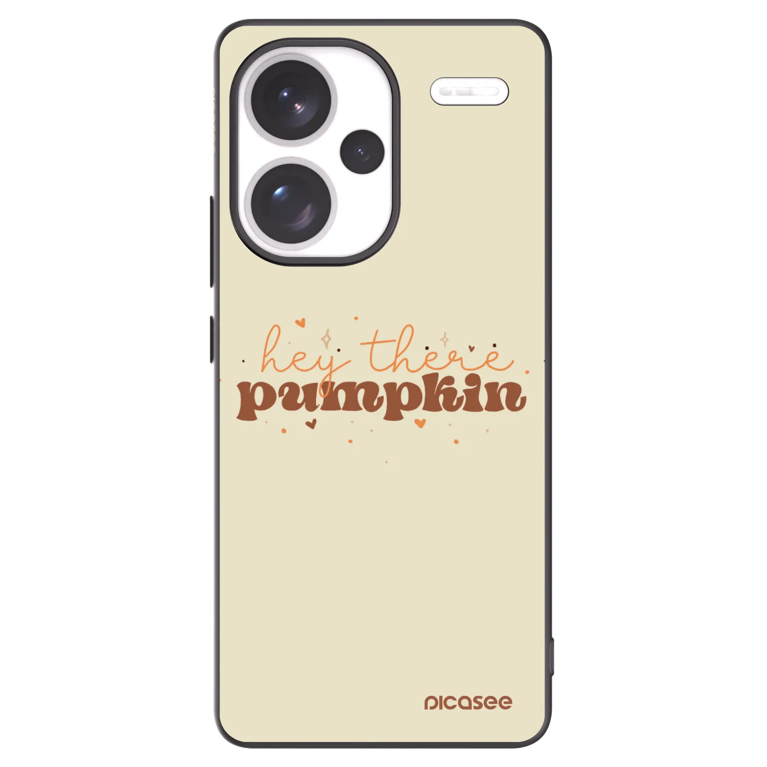 Picasee silikonowe czarne etui na Xiaomi Redmi Note 13 Pro+ 5G - Hey there pumpkin