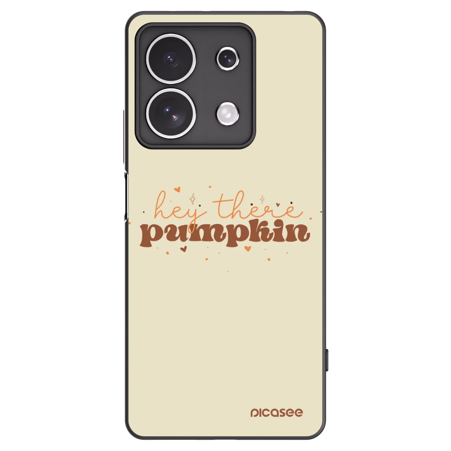 Picasee silikonowe czarne etui na Xiaomi Redmi Note 13 4G - Hey there pumpkin