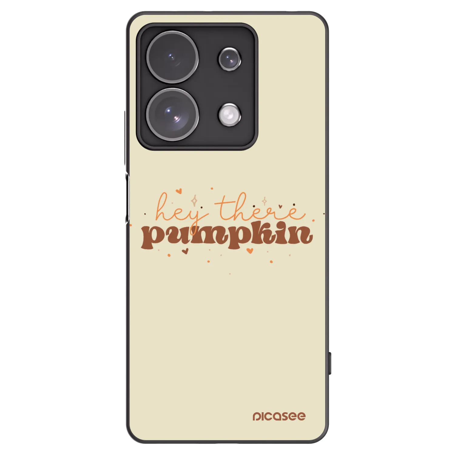 Picasee silikonowe czarne etui na Xiaomi Redmi Note 13 Pro 4G - Hey there pumpkin