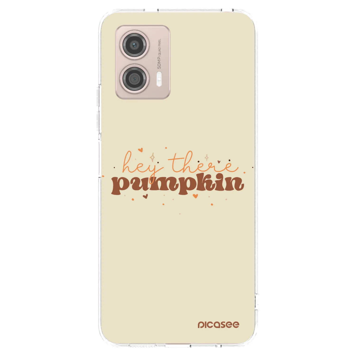 Picasee silikonowe przeźroczyste etui na Motorola Moto G53 5G - Hey there pumpkin