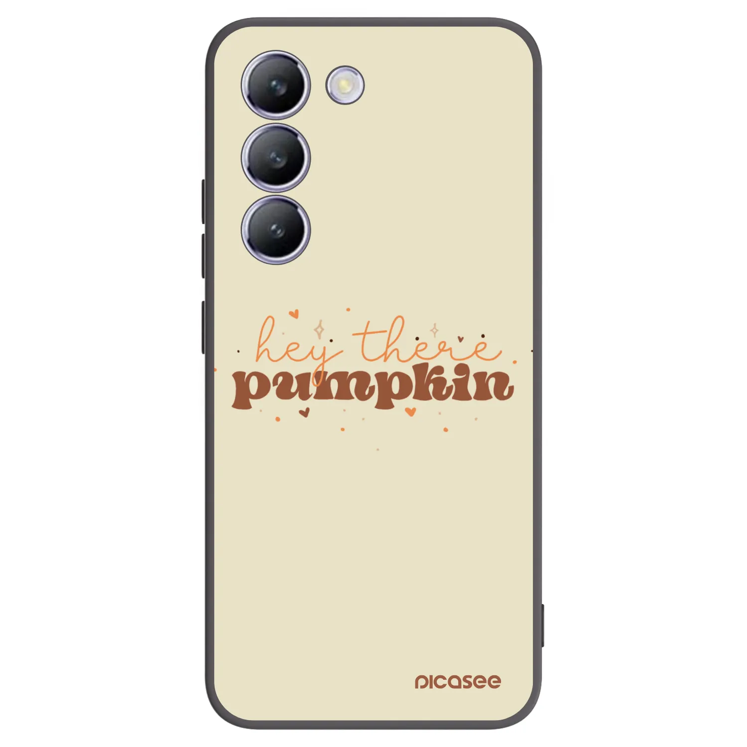 Picasee silikonowe czarne etui na Vivo V40 SE 5G - Hey there pumpkin