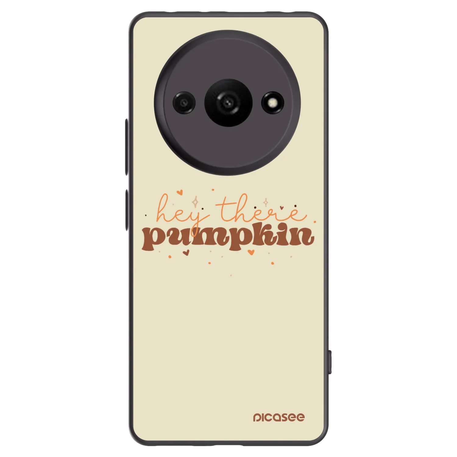 Picasee silikonowe czarne etui na Xiaomi Redmi A3 - Hey there pumpkin