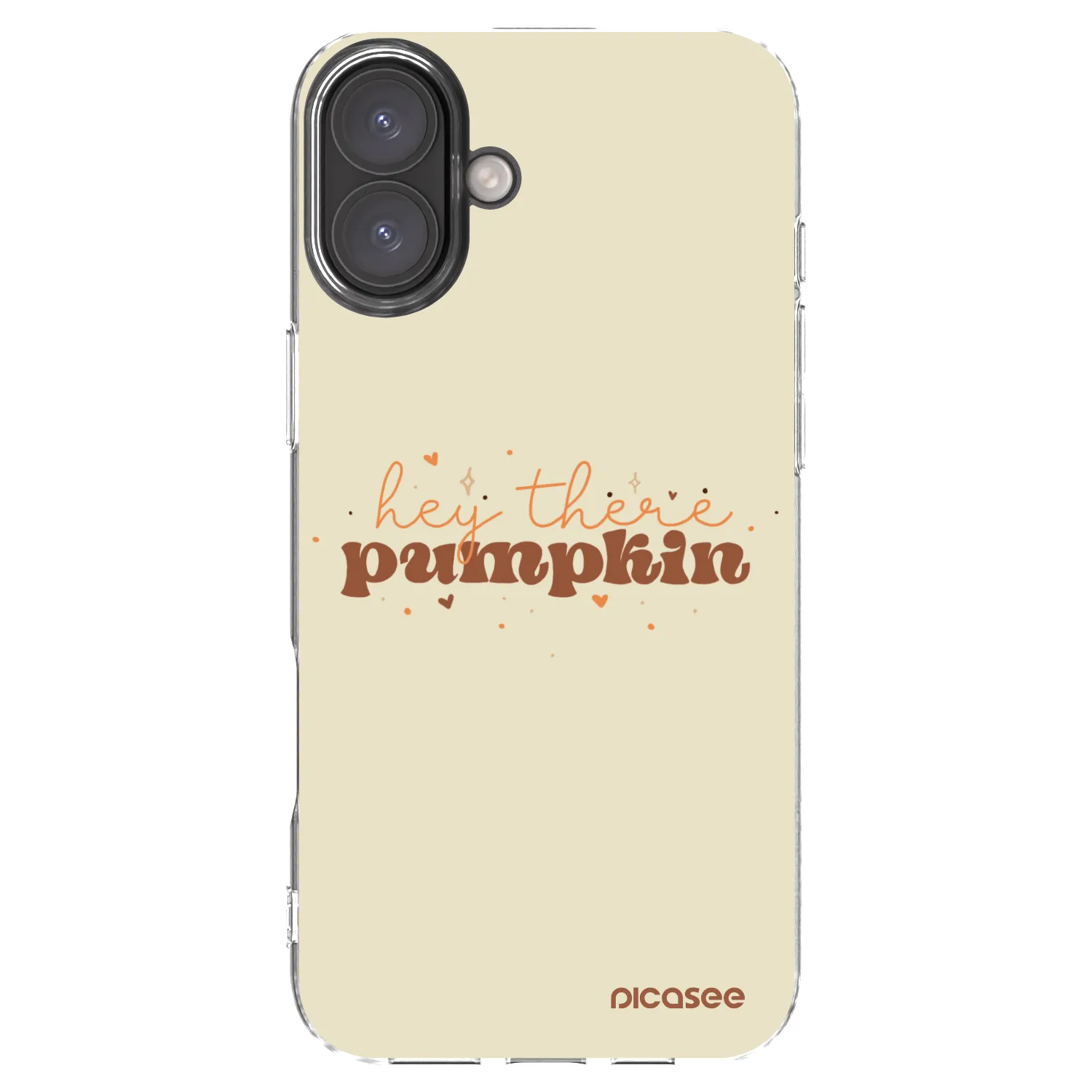 Picasee silikonowe przeźroczyste etui na Apple iPhone 16 Plus - Hey there pumpkin
