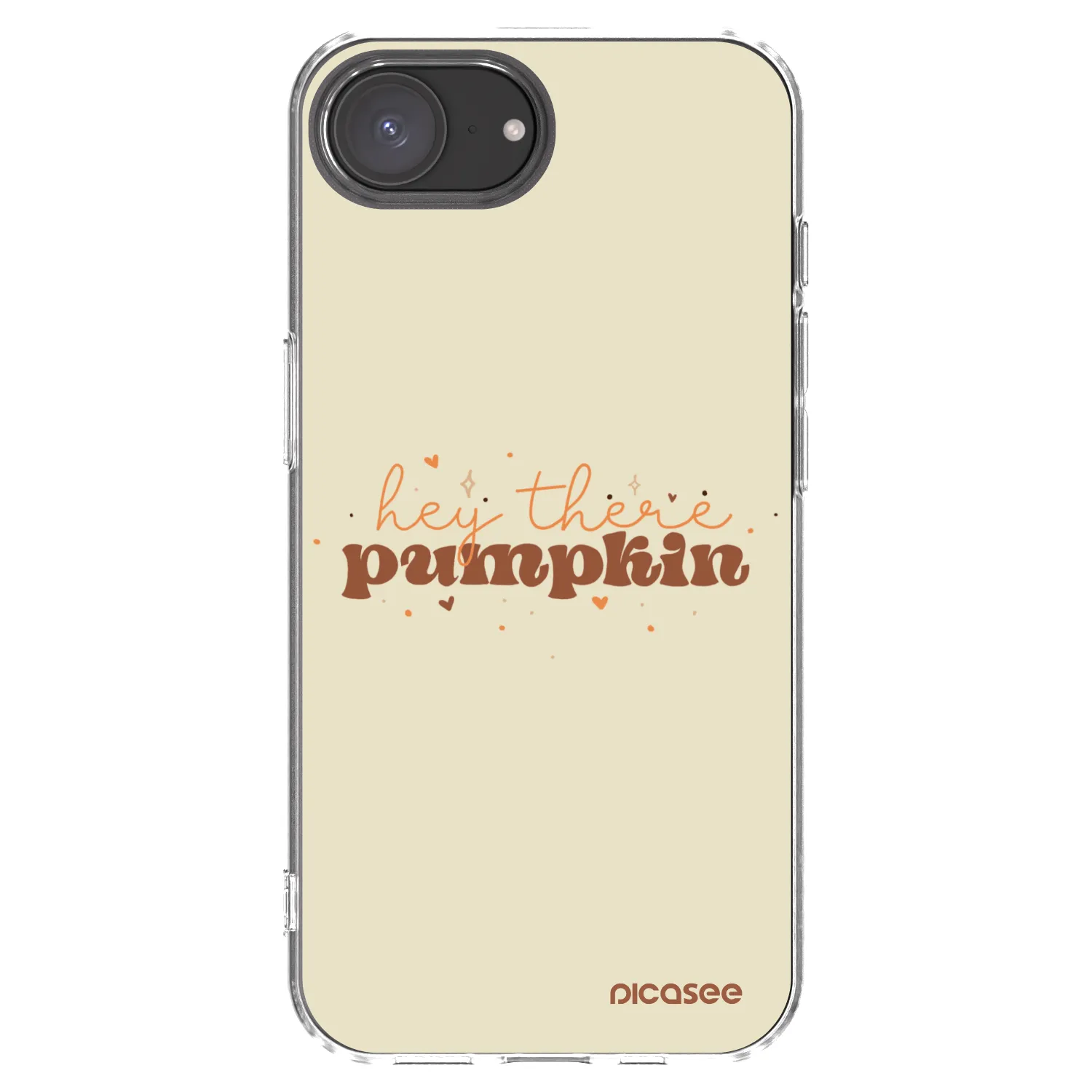 Picasee silikonowe przeźroczyste etui na Apple iPhone 16e - Hey there pumpkin