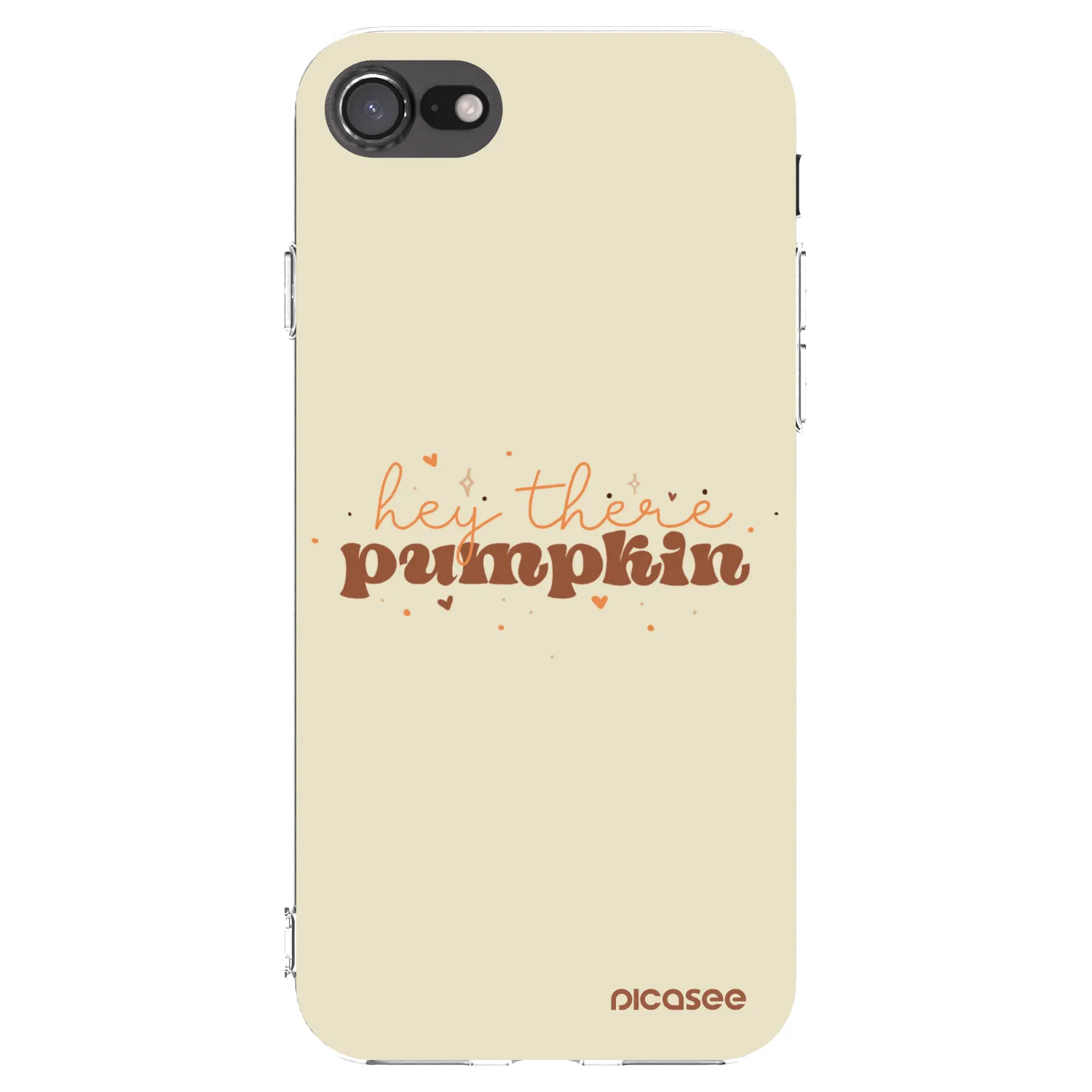 Picasee silikonowe przeźroczyste etui na Apple iPhone 7 - Hey there pumpkin