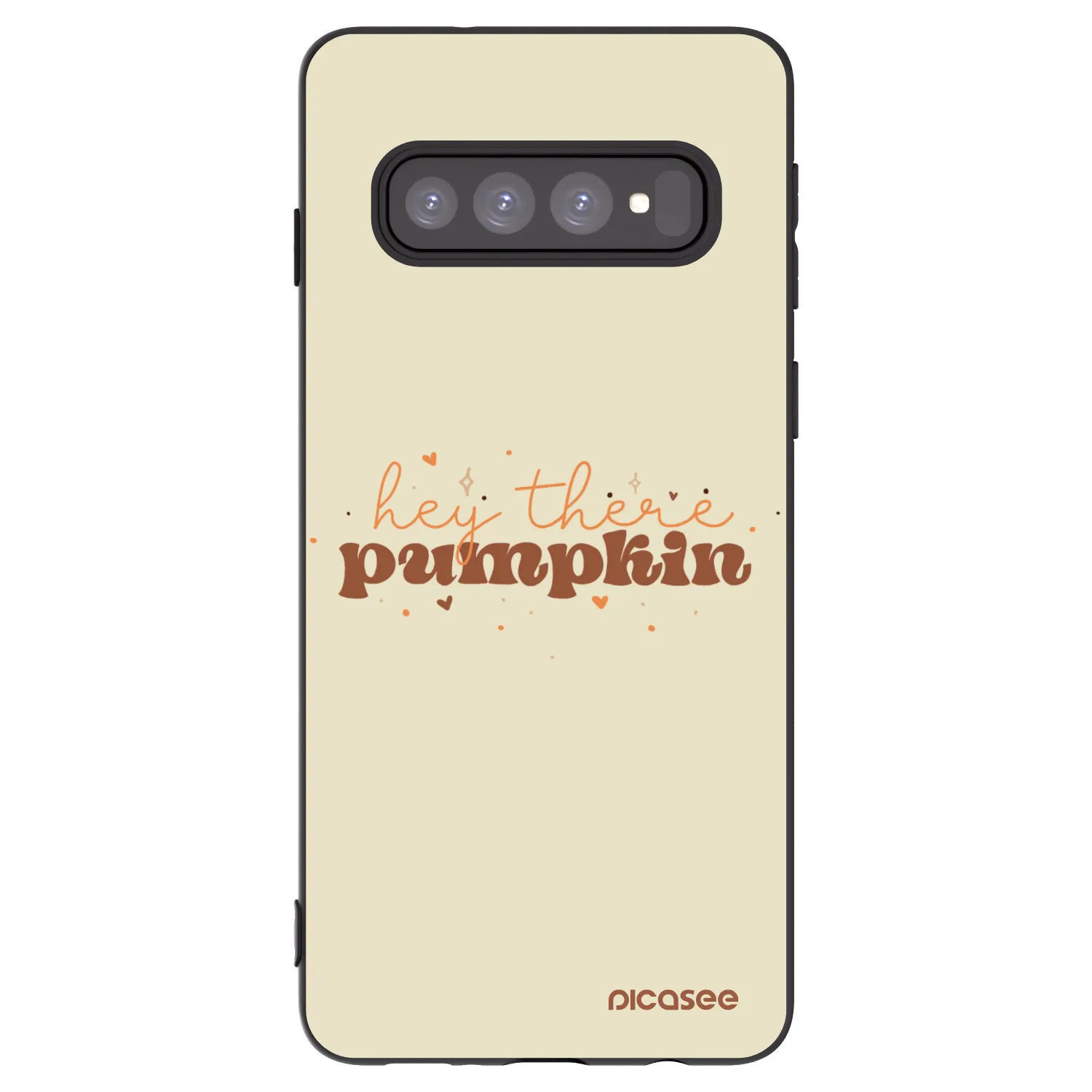 Picasee silikonowe czarne etui na Samsung Galaxy S10 G973 - Hey there pumpkin