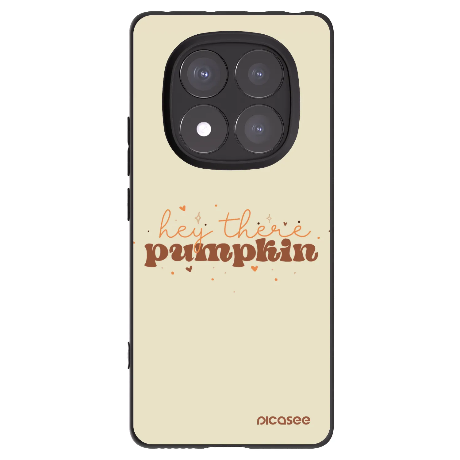 Picasee silikonowe czarne etui na Xiaomi Redmi Note 14 Pro+ 5G - Hey there pumpkin