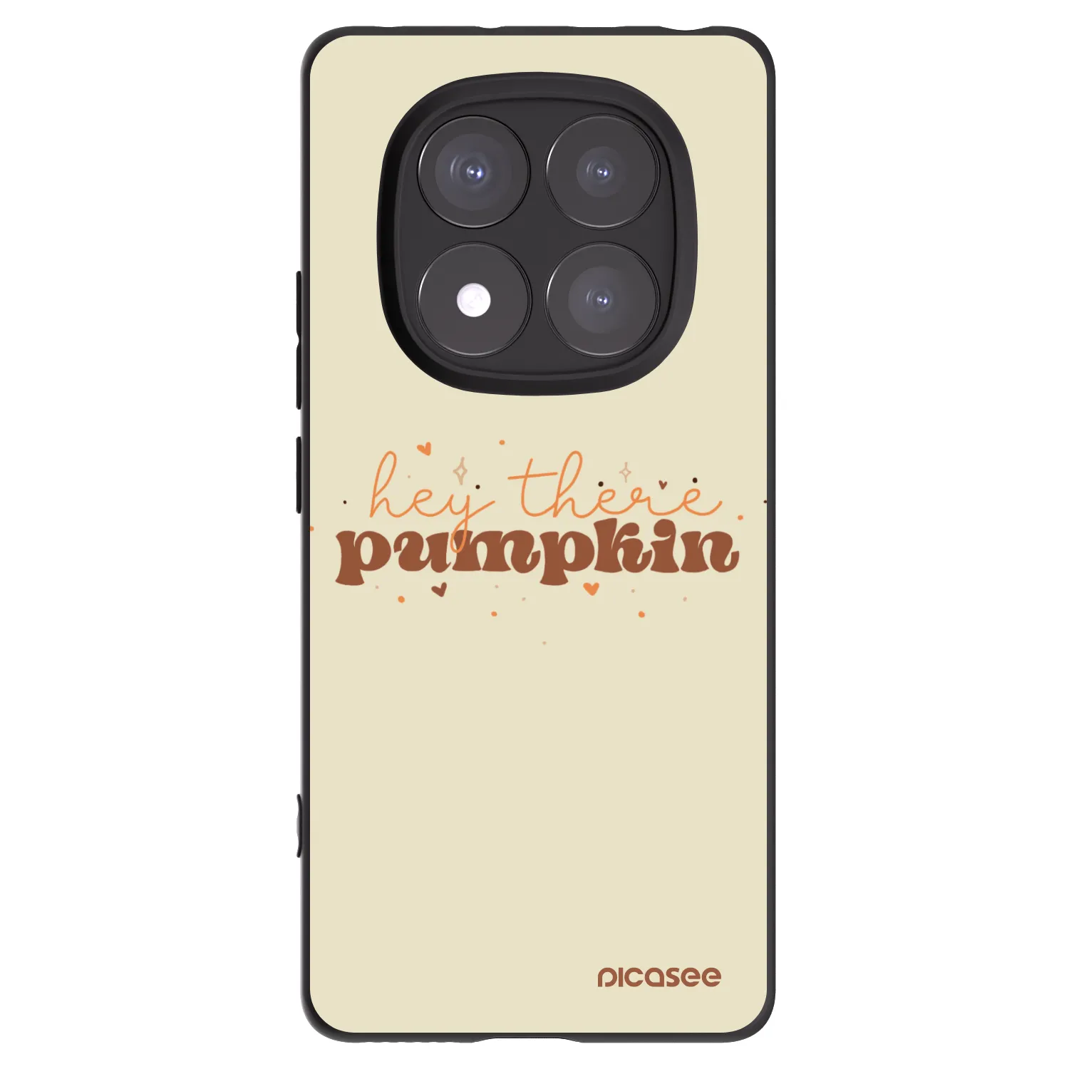 Picasee silikonowe czarne etui na Xiaomi Redmi Note 14 Pro 5G - Hey there pumpkin