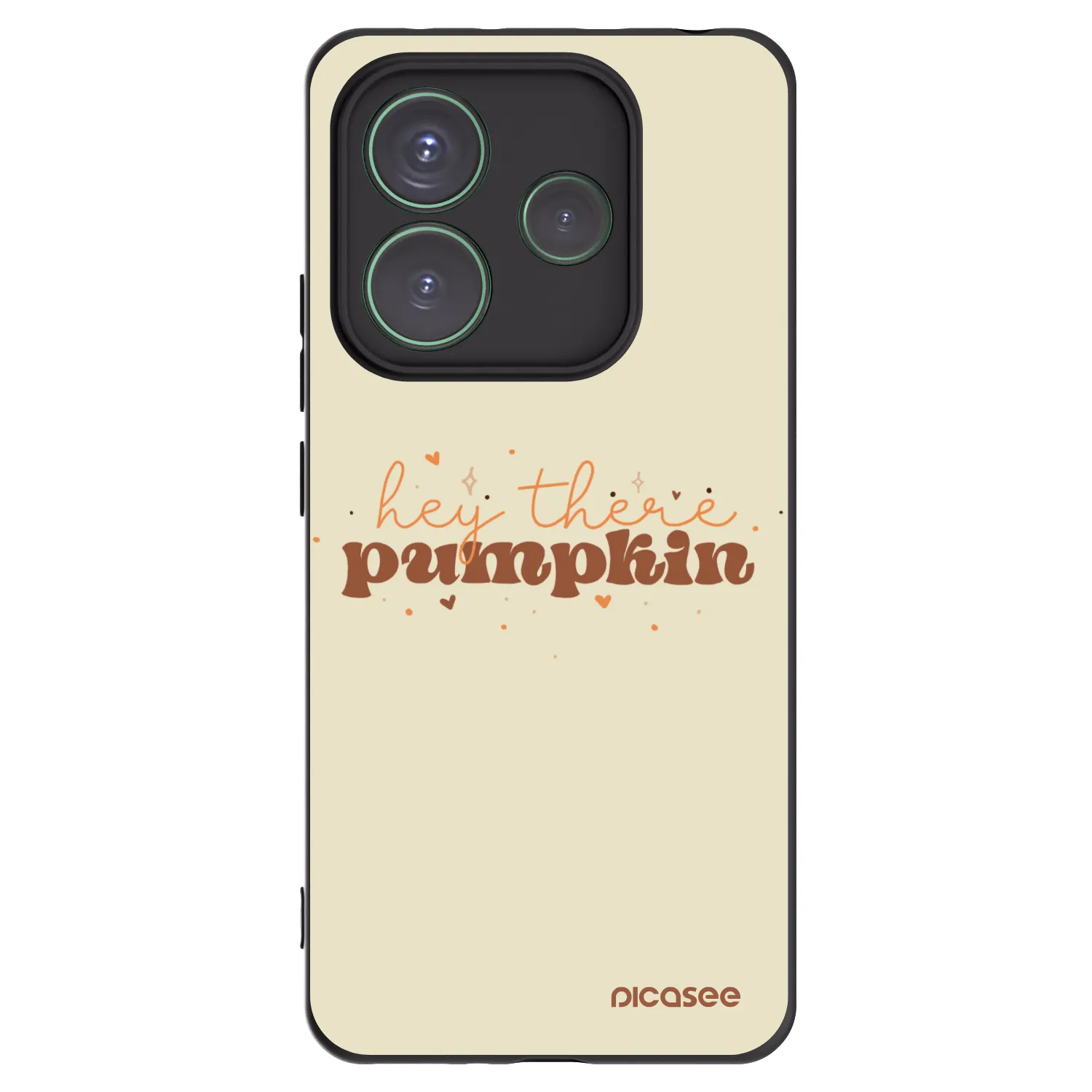 Picasee silikonowe czarne etui na Xiaomi Redmi Note 14 5G - Hey there pumpkin