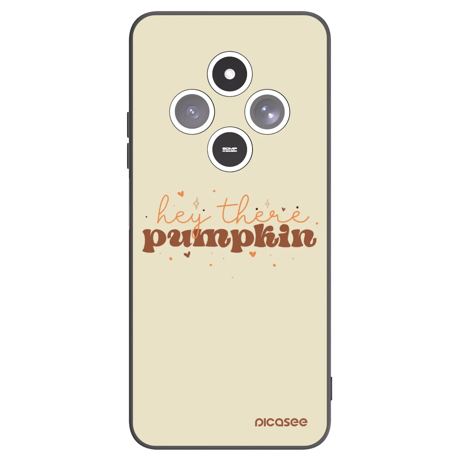 Picasee silikonowe czarne etui na Xiaomi Redmi 14C - Hey there pumpkin