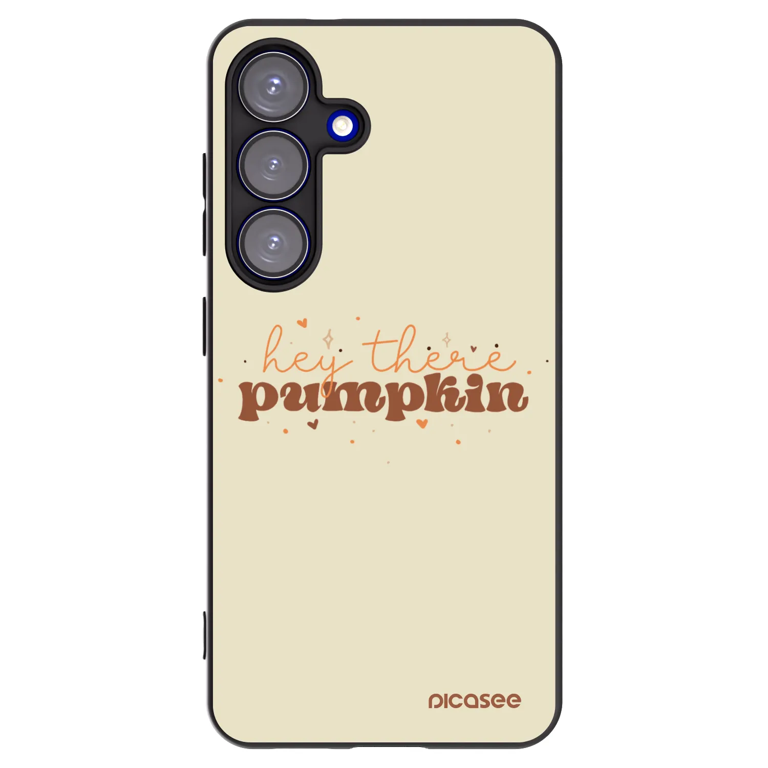 Picasee silikonowe czarne etui na Samsung Galaxy S25 5G - Hey there pumpkin