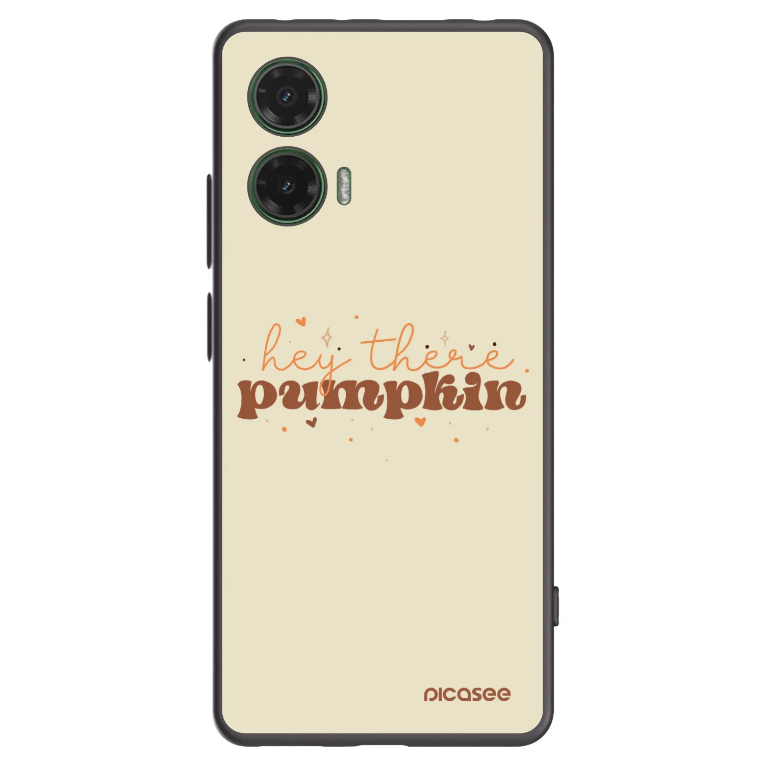 Picasee silikonowe czarne etui na Motorola Moto G35 5G - Hey there pumpkin