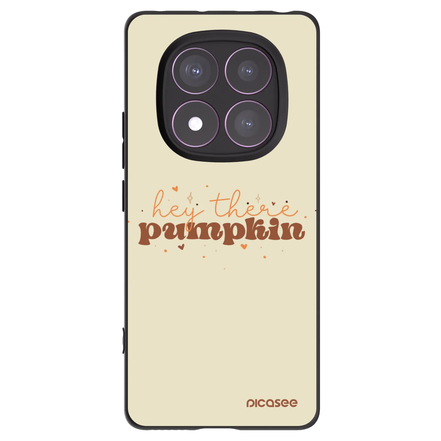 Picasee silikonowe czarne etui na Xiaomi Redmi Note 14 Pro 4G - Hey there pumpkin