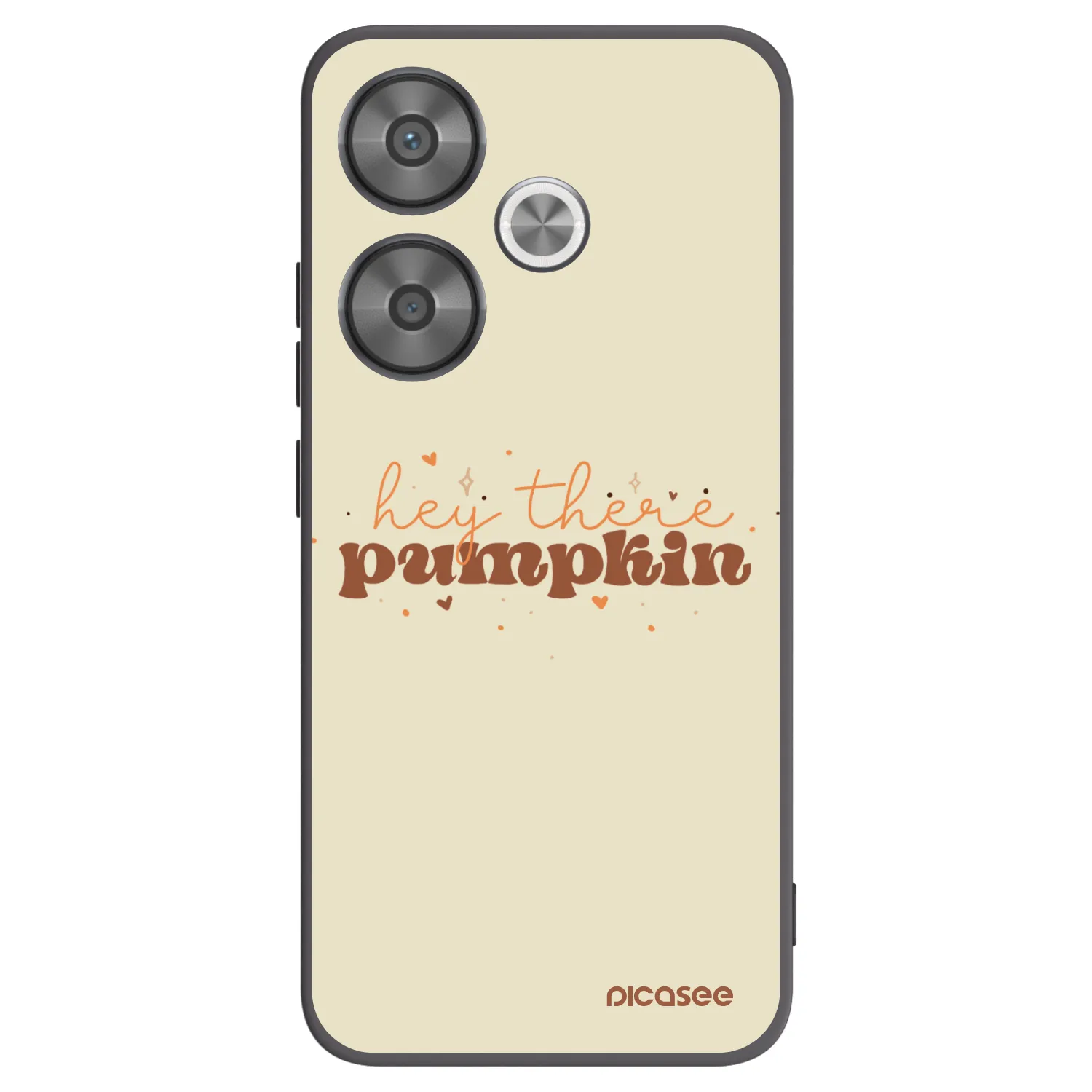 Picasee silikonowe czarne etui na Xiaomi Poco F6 - Hey there pumpkin