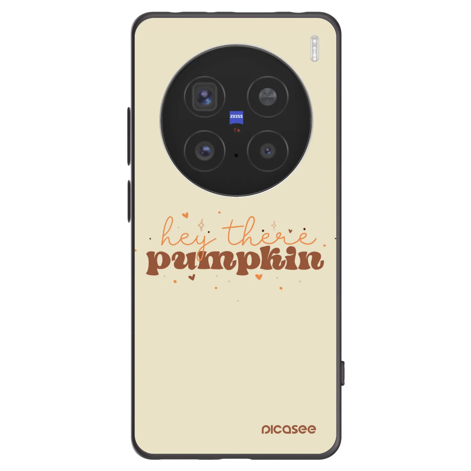 Picasee silikonowe czarne etui na Vivo X200 Pro - Hey there pumpkin