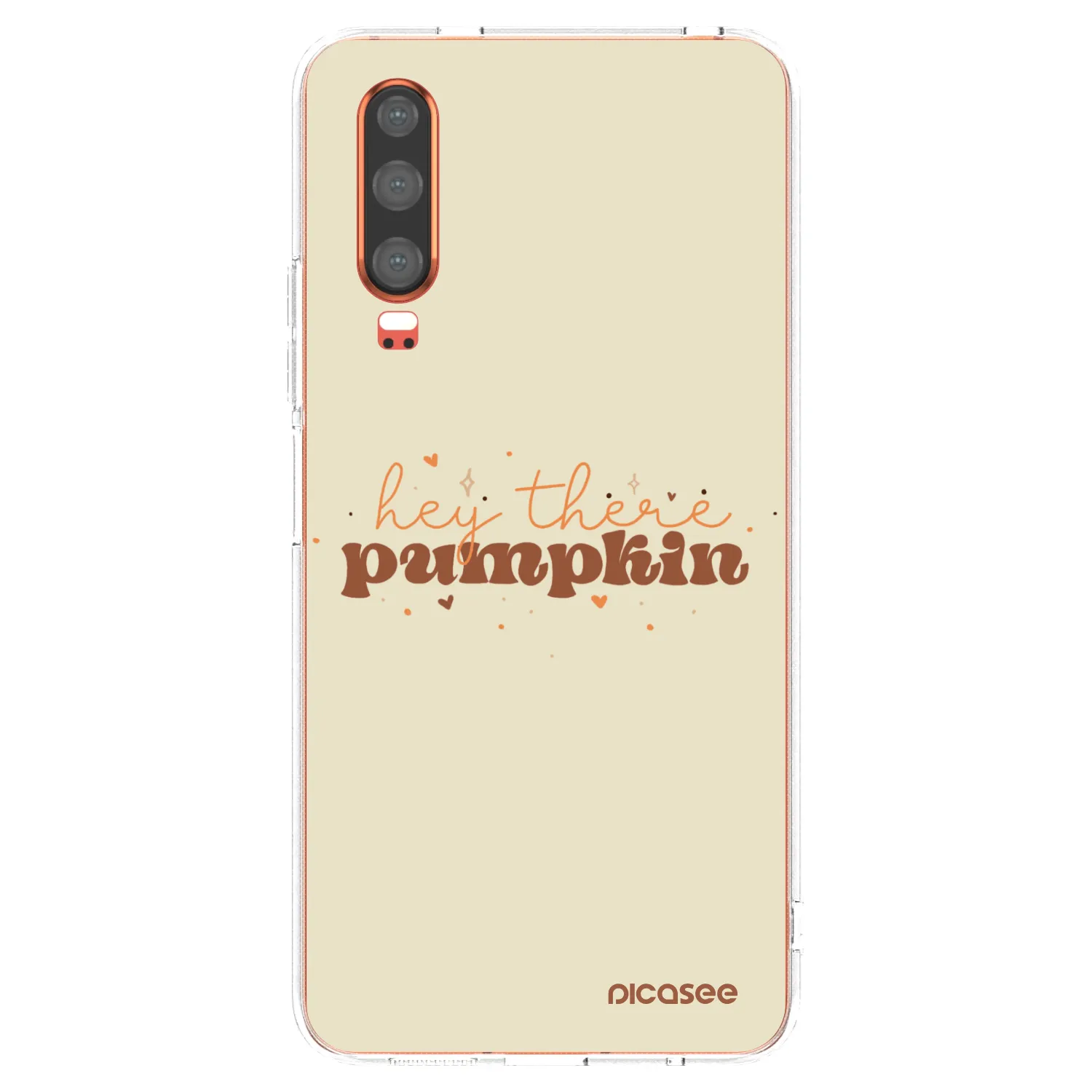 Picasee silikonowe przeźroczyste etui na Huawei P30 - Hey there pumpkin