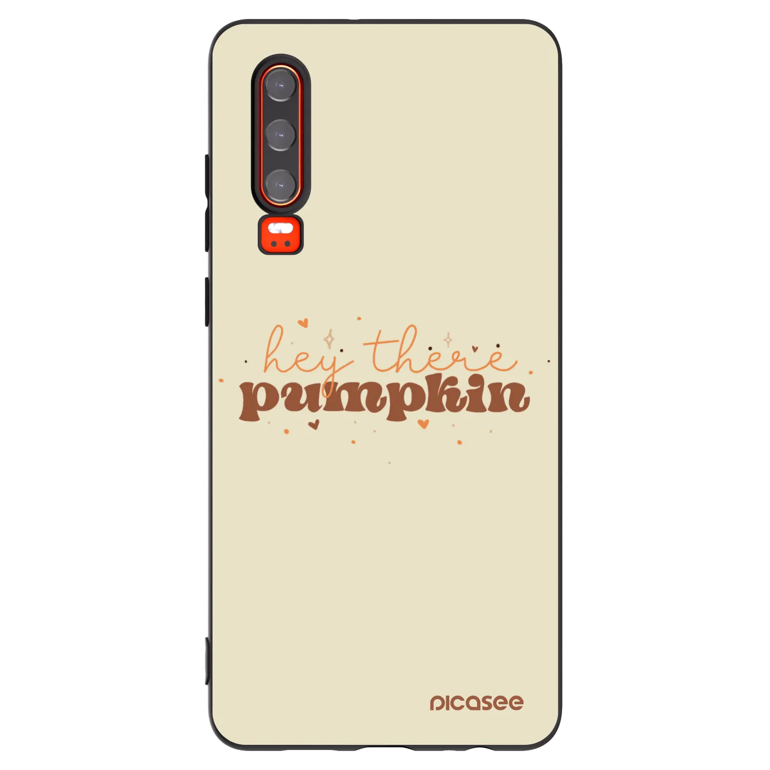 Picasee silikonowe czarne etui na Huawei P30 - Hey there pumpkin